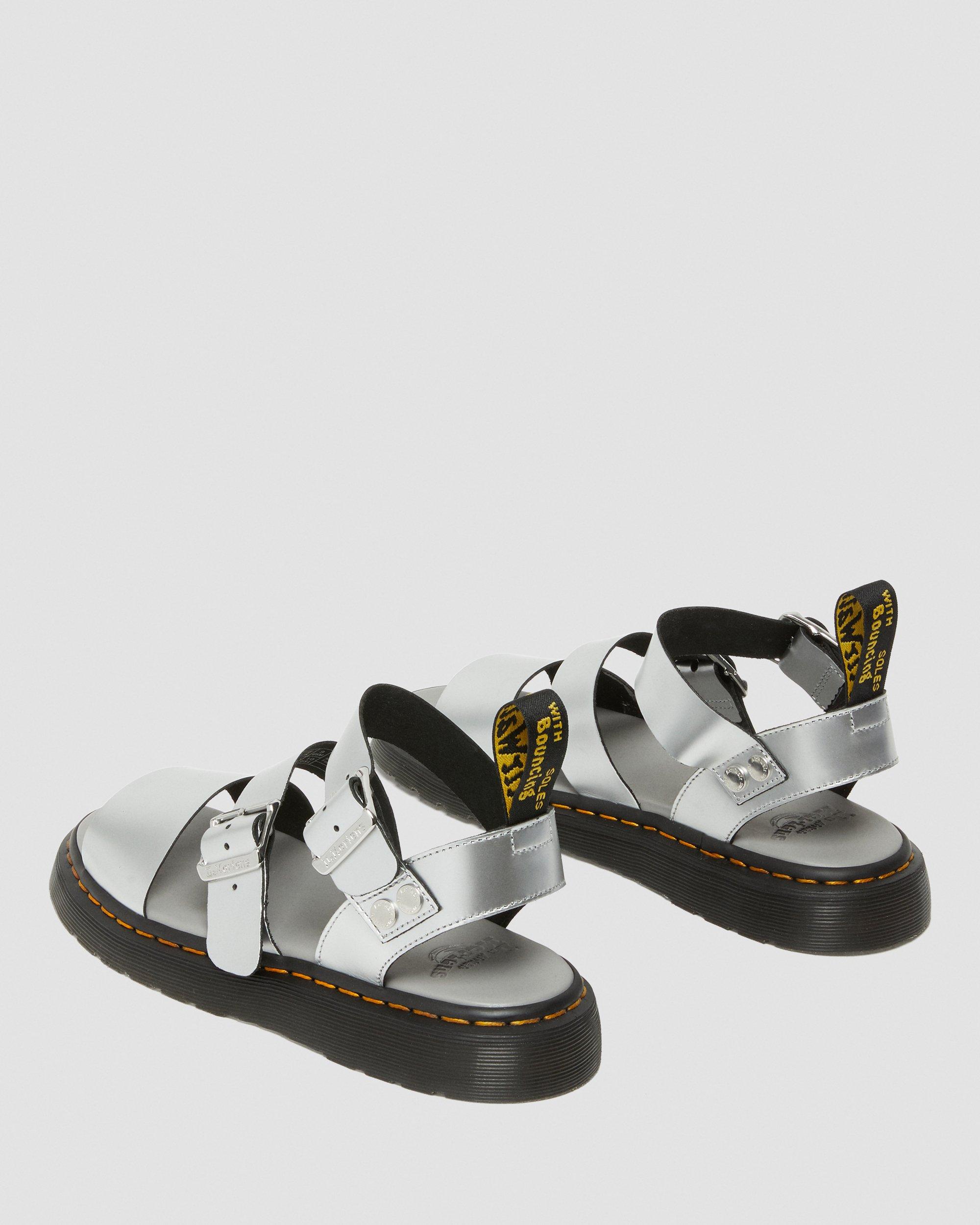 Gryphon Metallic Leather Gladiator Sandals | Dr. Martens ReWair