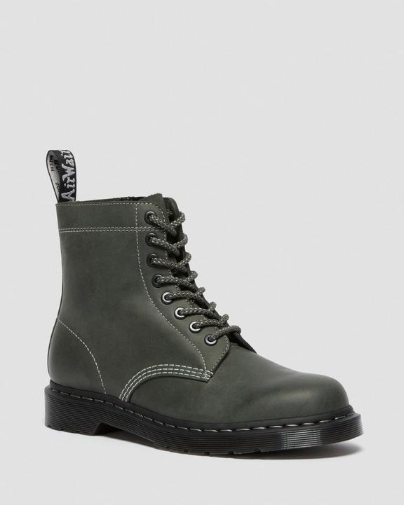1460 Pascal Zip Leather Lace Up Boots in Ivy Green | Dr. Martens 1460 Pascal Zip Leather Lace Up Boots in Ivy Green | Dr. Martens
