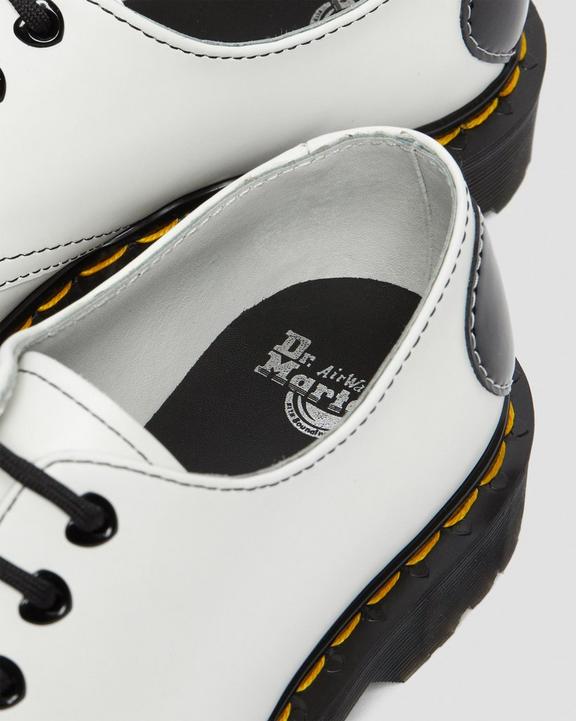 1461 Hearts Smooth & Patent Leather Oxford Shoes in White 1461 Hearts Smooth & Patent Leather Oxford Shoes in White