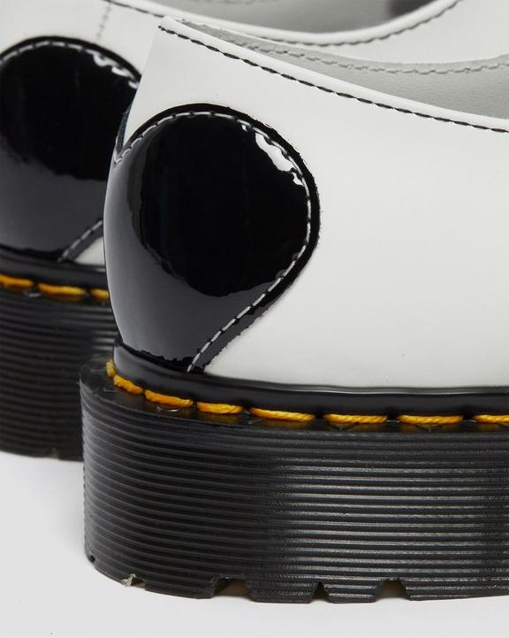 1461 Hearts Smooth & Patent Leather Oxford Shoes in White 1461 Hearts Smooth & Patent Leather Oxford Shoes in White