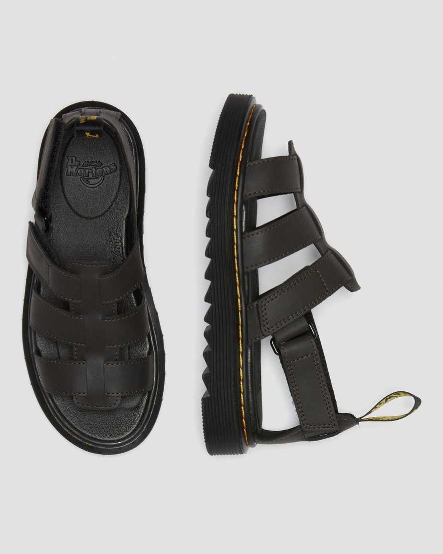 Junior Terry Leather Strap Sandals | Dr. Martens