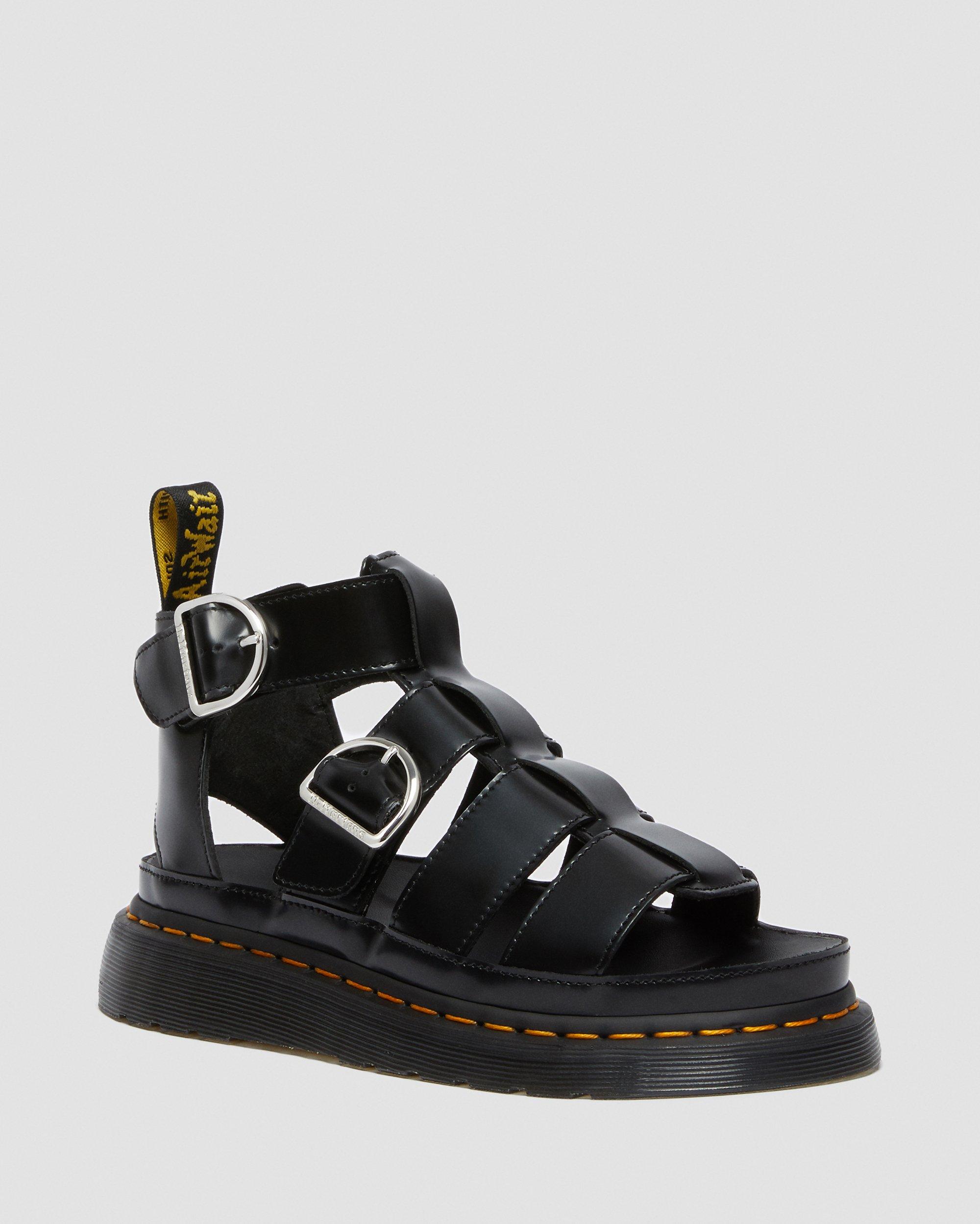 Mackaye Leather Strap Sandals in Black | Dr. Martens