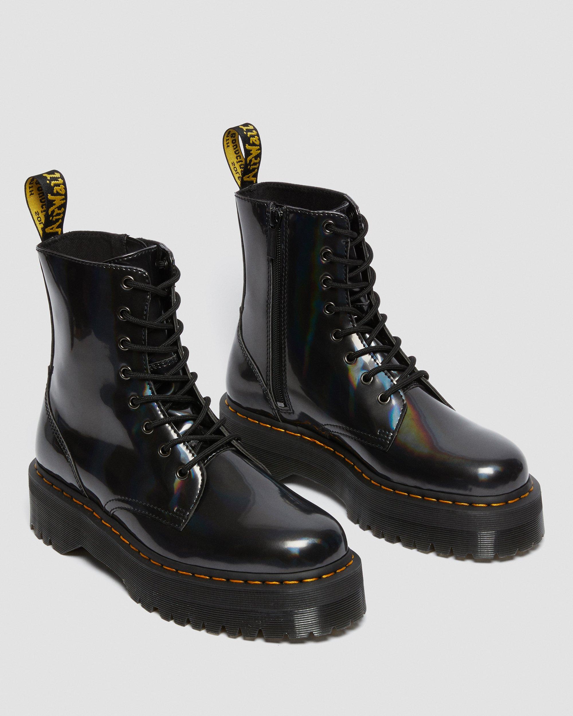 Jadon Hologram Leather Platform Boots | Dr. Martens