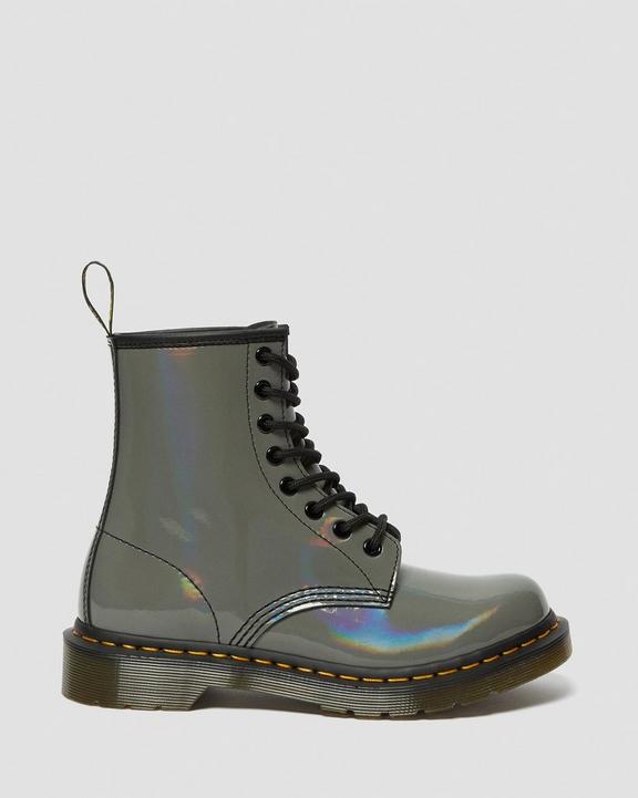 1460 Rainbow Patent Lace Up Boots in Gunmetal | Dr. Martens 1460 Rainbow Patent Lace Up Boots in Gunmetal | Dr. Martens