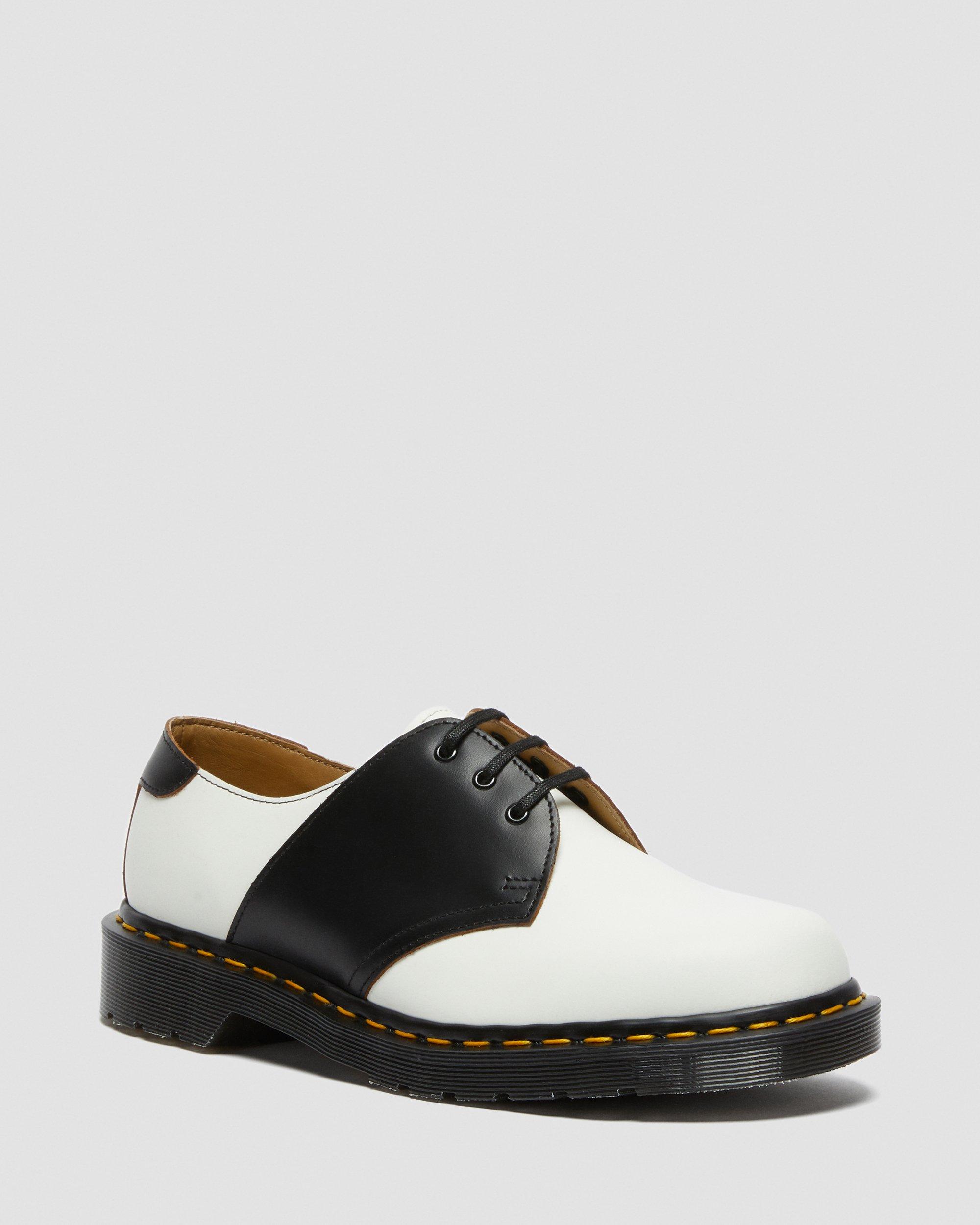 1461 Leather Saddle Shoes in WHITE+BLACK | Dr. Martens™