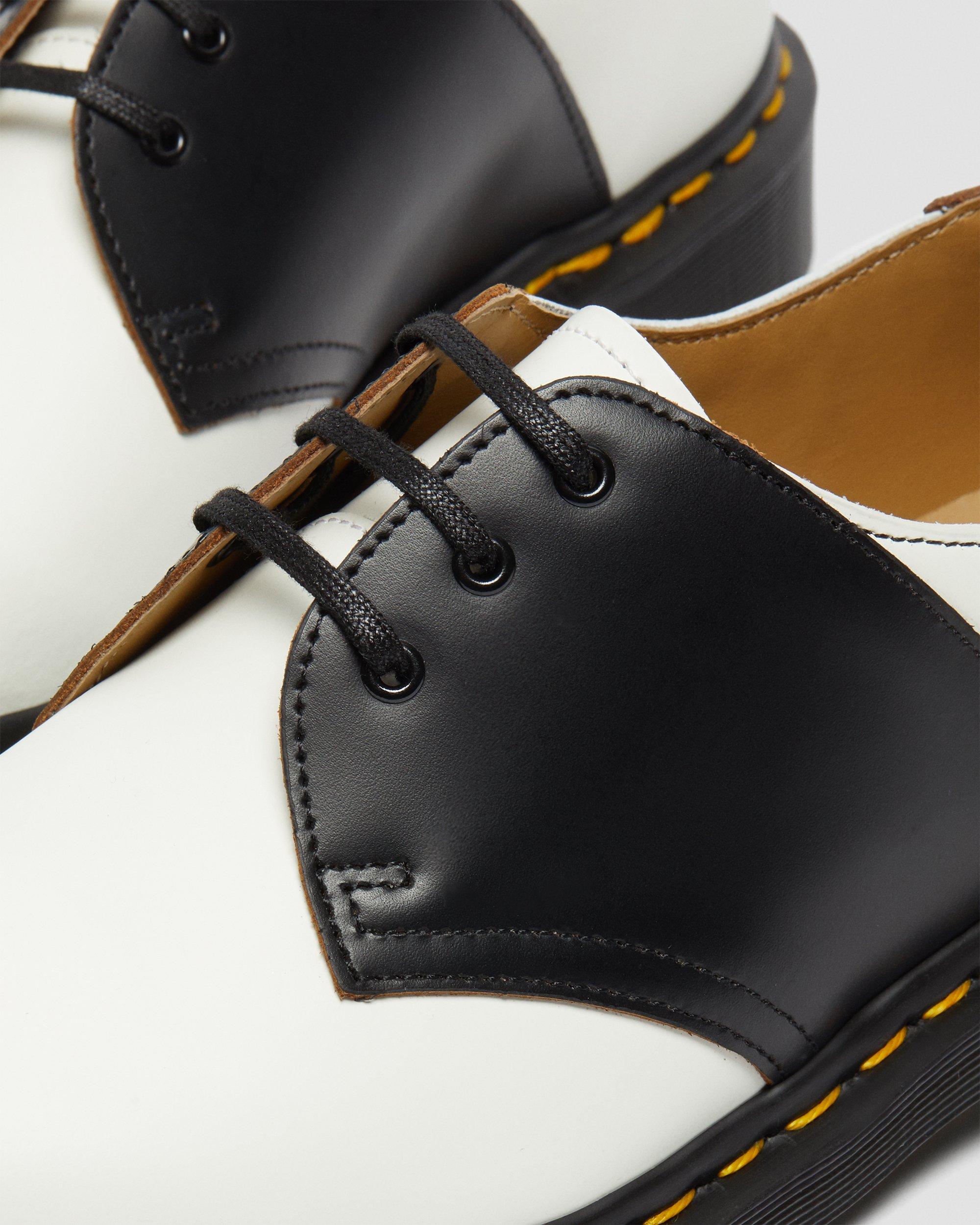 1461 Leather Saddle Shoes in WHITE+BLACK | Dr. Martens™
