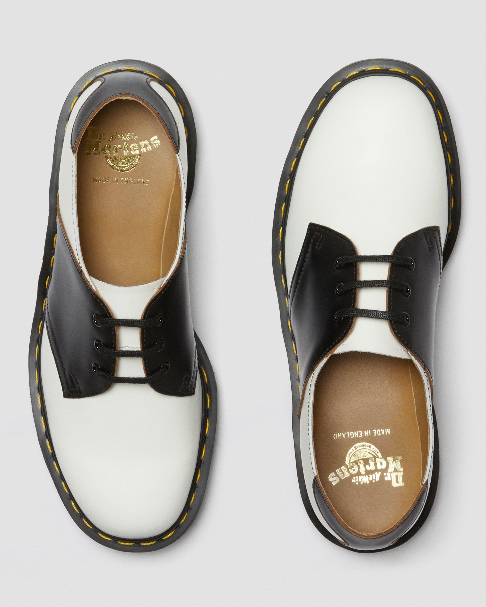 1461 Leather Saddle Shoes in WHITE+BLACK | Dr. Martens™