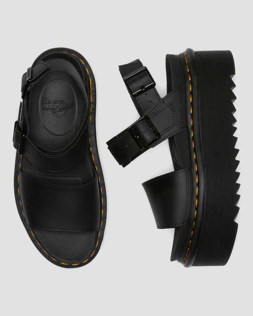 VOSS QUADVoss Quad Leather Strap Platform Sandals Dr. Martens