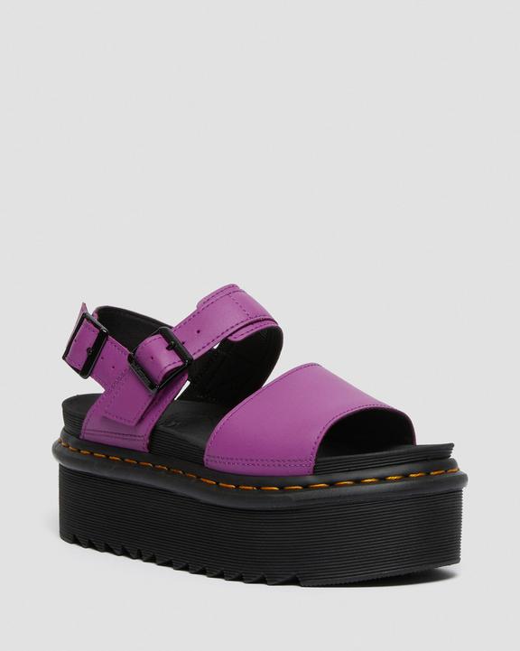 Voss Women's Leather Strap Platform Sandals in Purple | Dr Voss Women's Leather Strap Platform Sandals in Purple | Dr