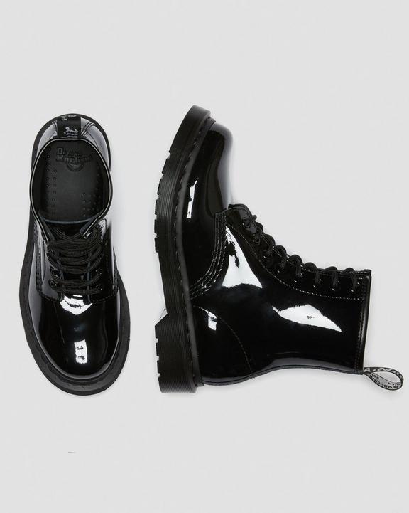 1460 Mono Patent Leather Lace Up Boots in Black | Dr. Martens 1460 Mono Patent Leather Lace Up Boots in Black | Dr. Martens