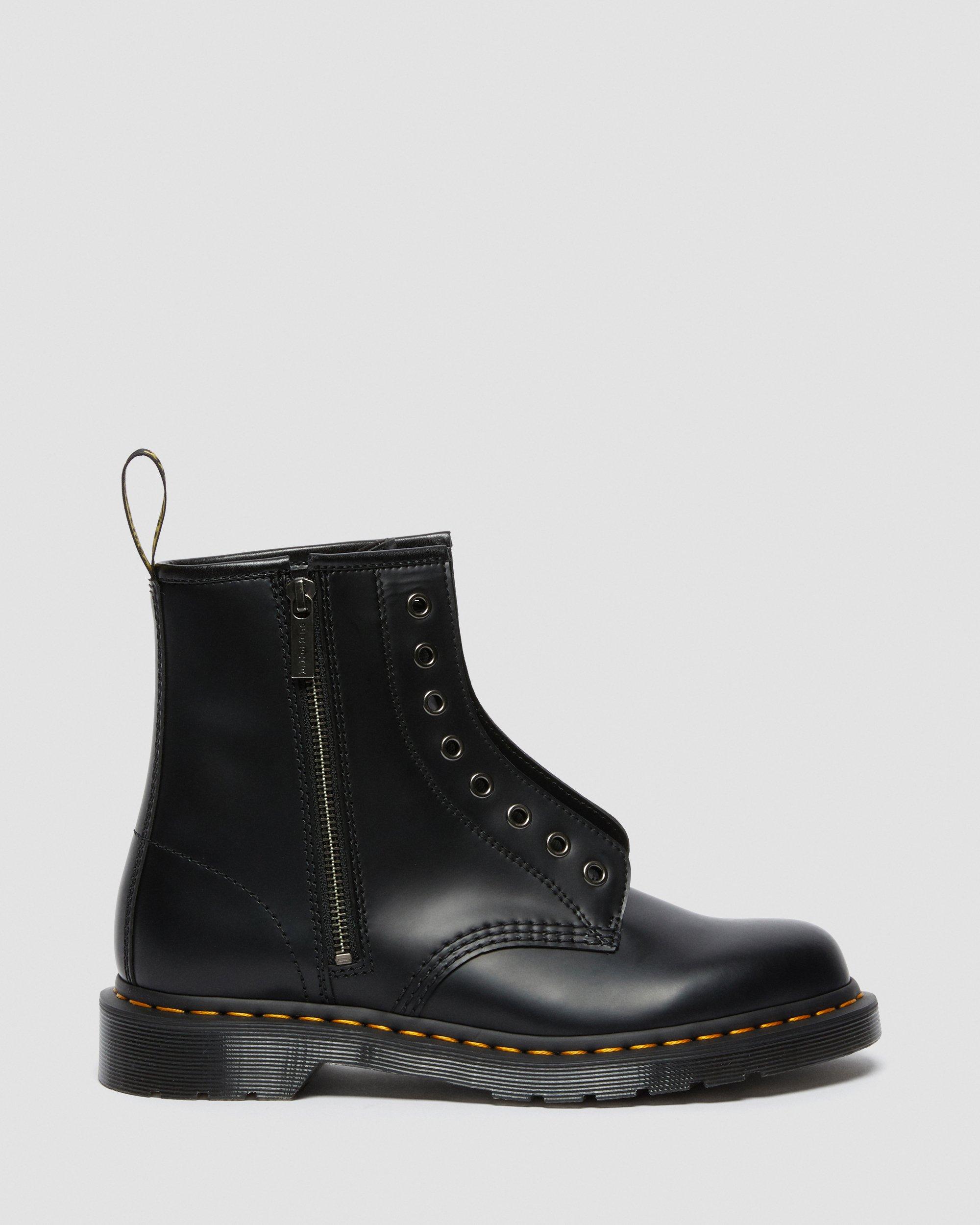 1460 Elastic Smooth Leather Lace Up Boots in BLACK | Dr. Martens™