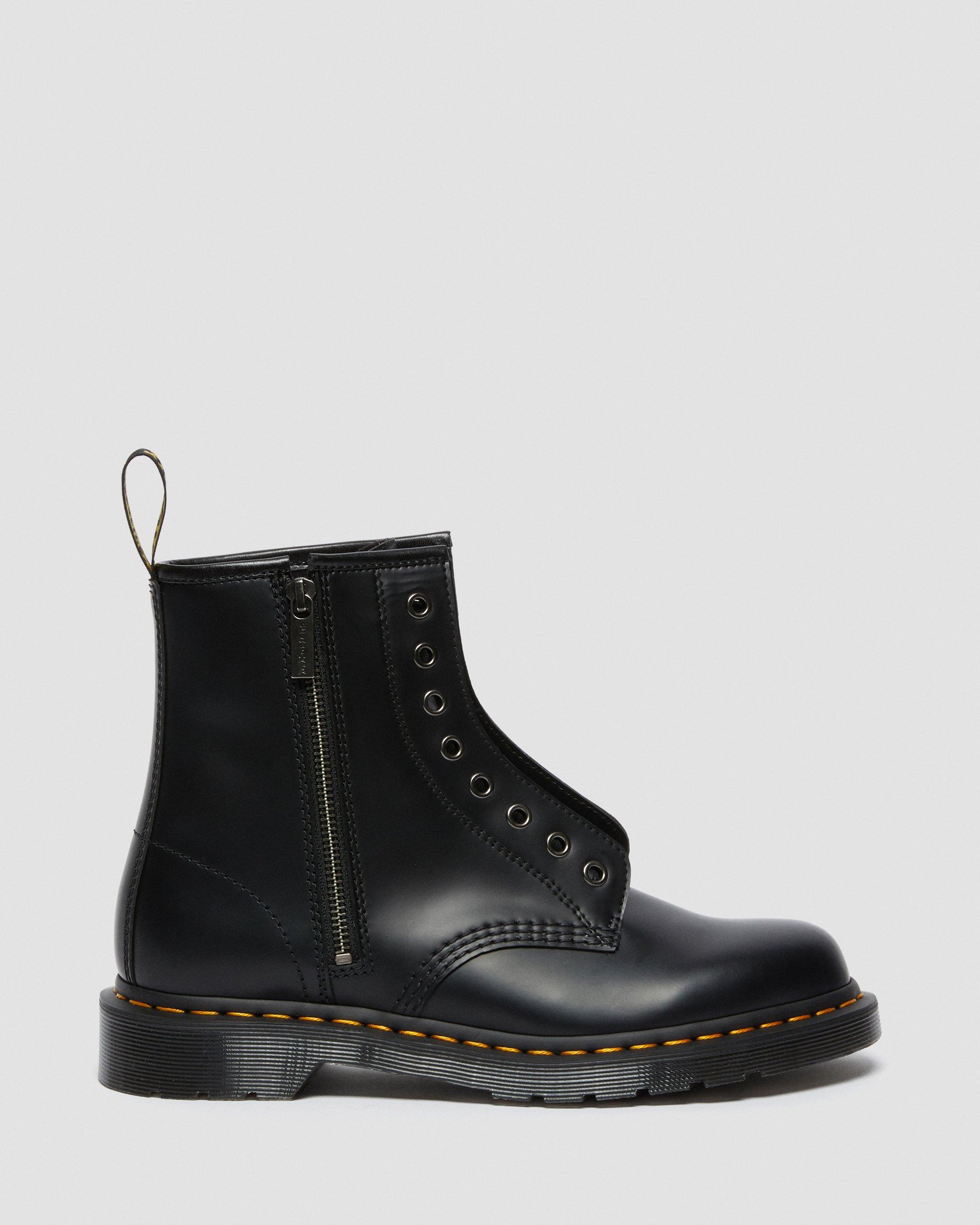 DR MARTENS 1460 Elastic Smooth Leather Lace Up Boots