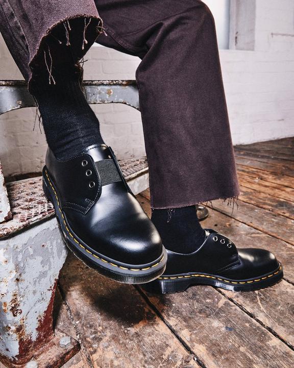 1461 Elastic Smooth Leather Oxford Shoes in Black | Dr. Martens 1461 Elastic Smooth Leather Oxford Shoes in Black | Dr. Martens