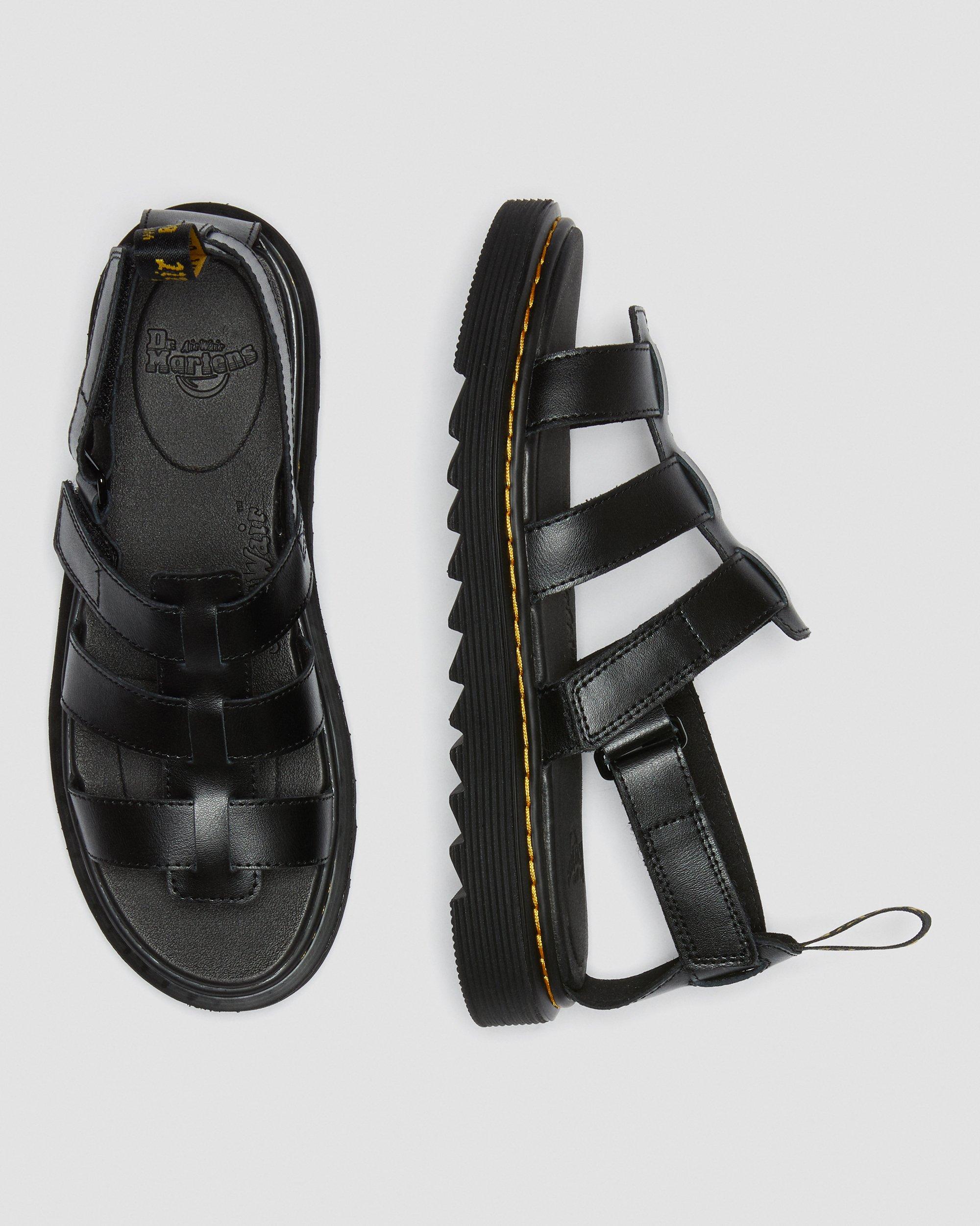 Youth Terry Leather Strap Sandals | Dr. Martens