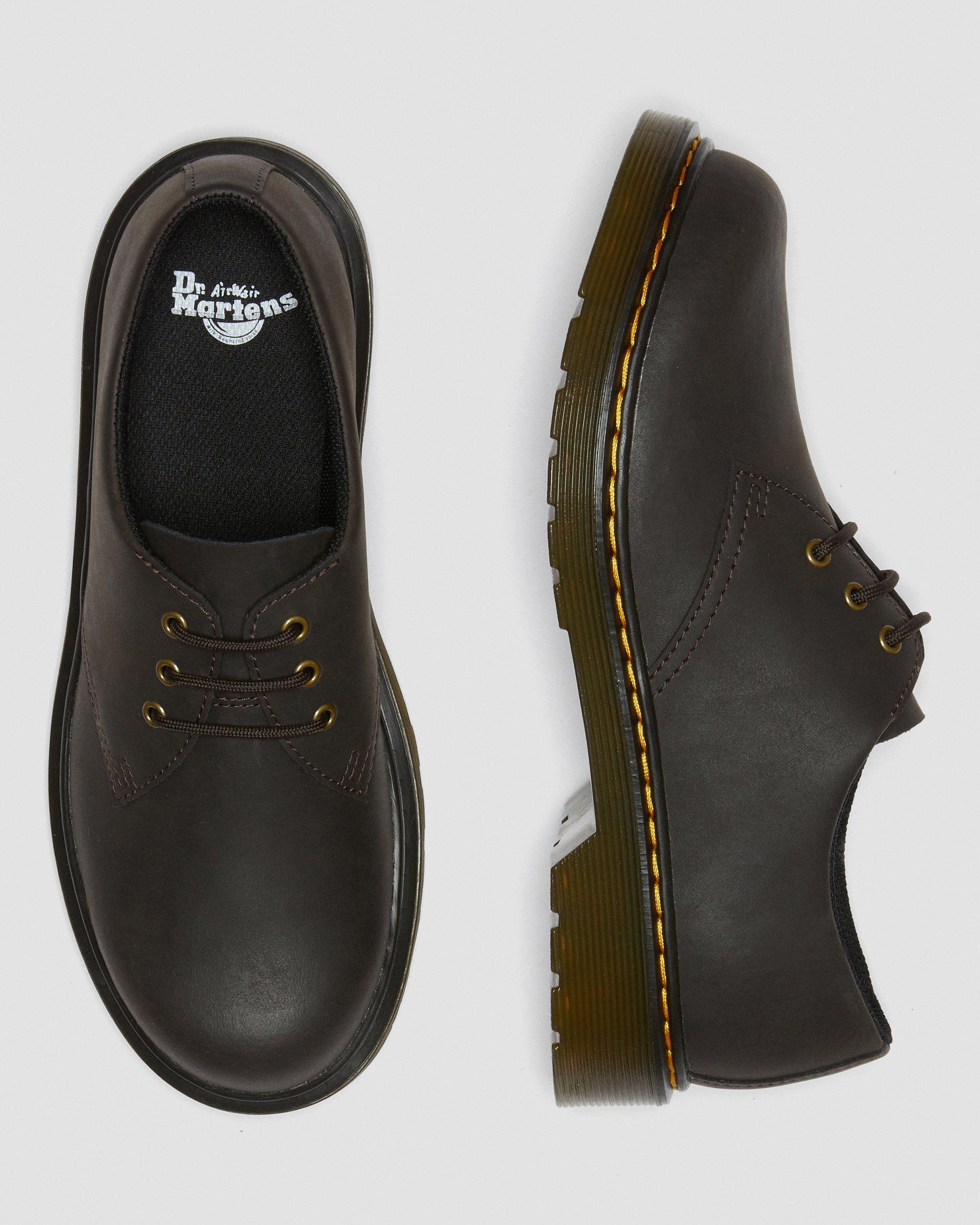 Youth 1461 Wildhorse Leather Shoes in Dark Brown | Dr. Martens