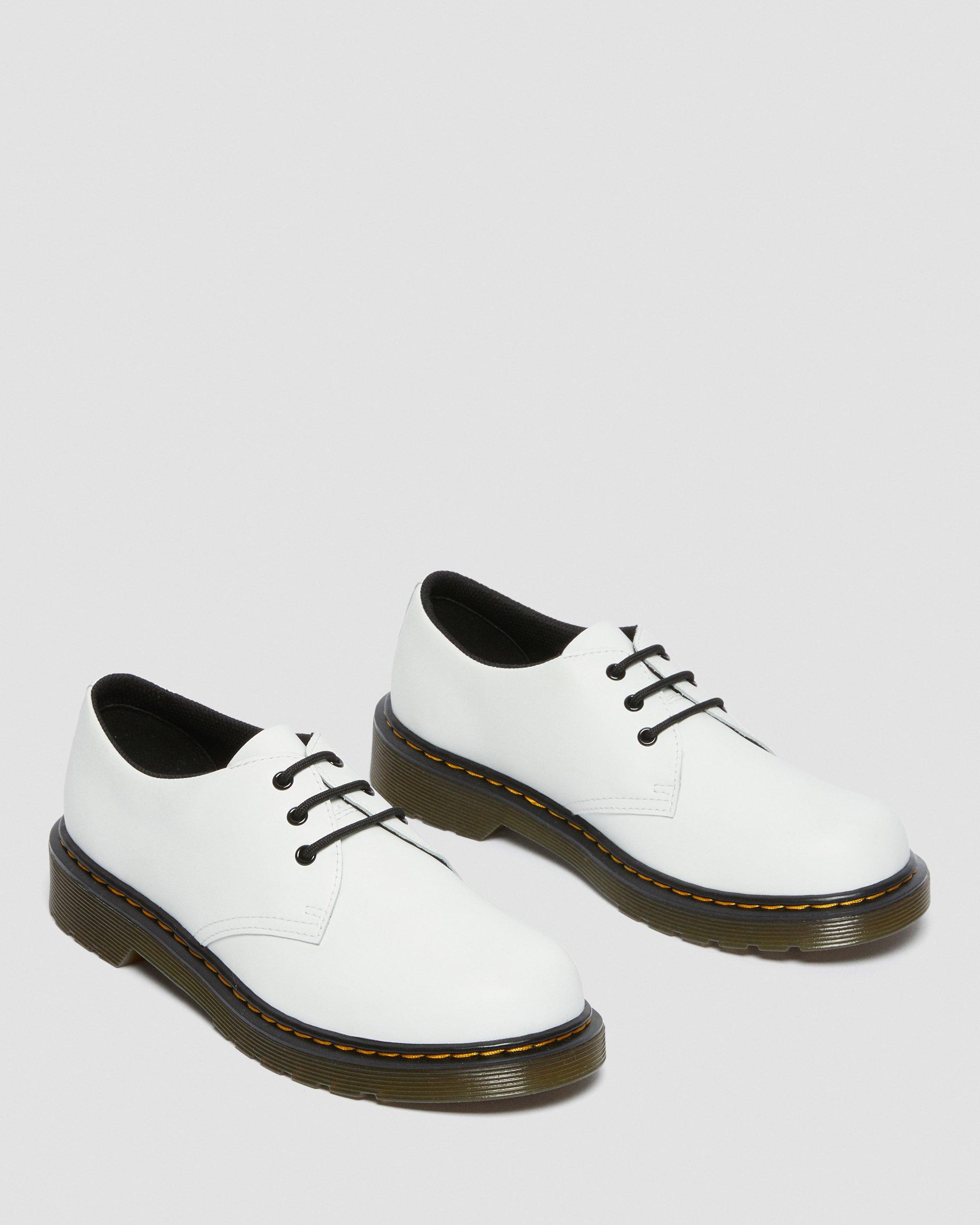 Youth 1461 Leather Lace Up Shoes in WHITE | Dr. Martens™