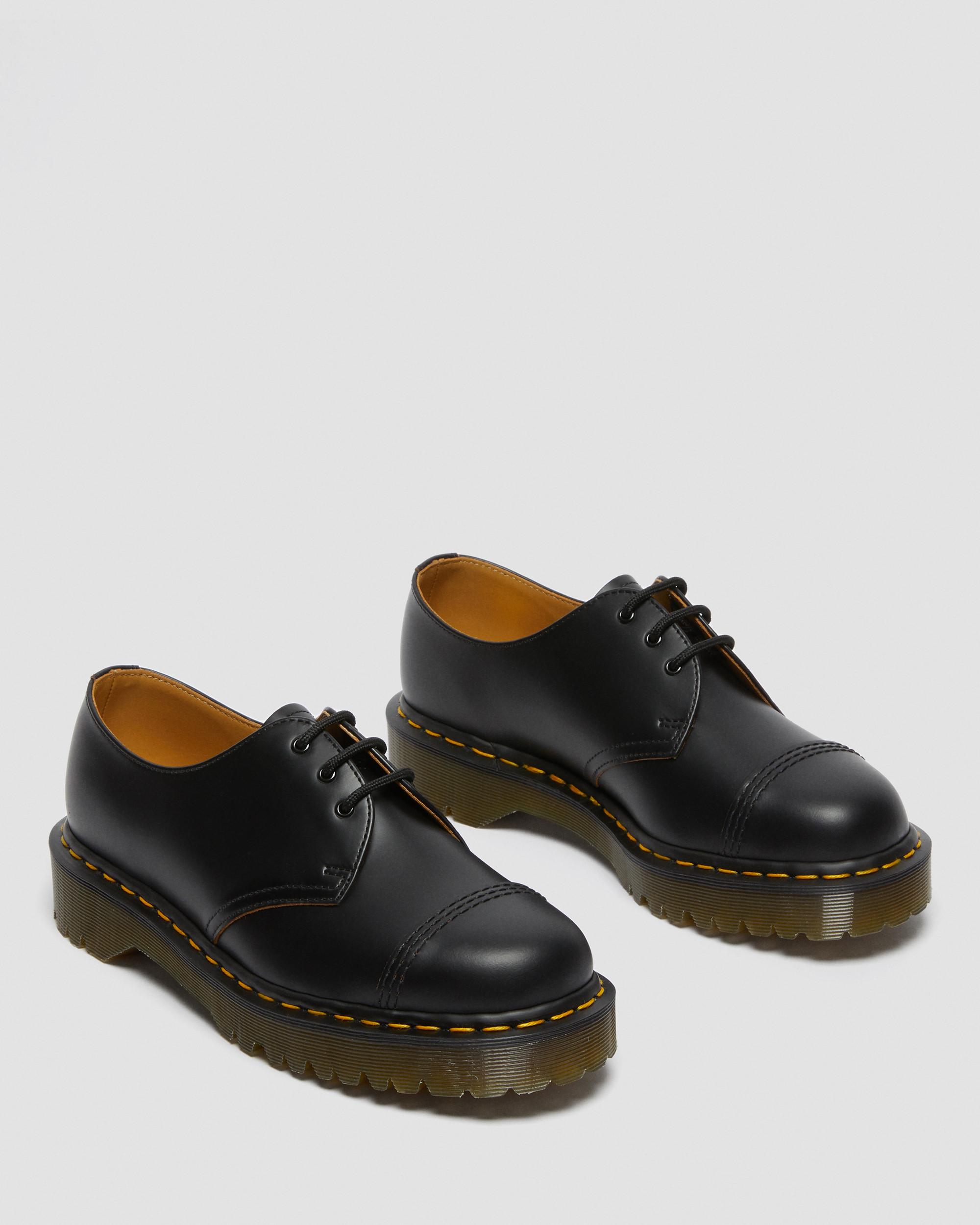 1461 Bex Made in England Toe Cap Oxford Shoes in BLACK | Dr. Martens™