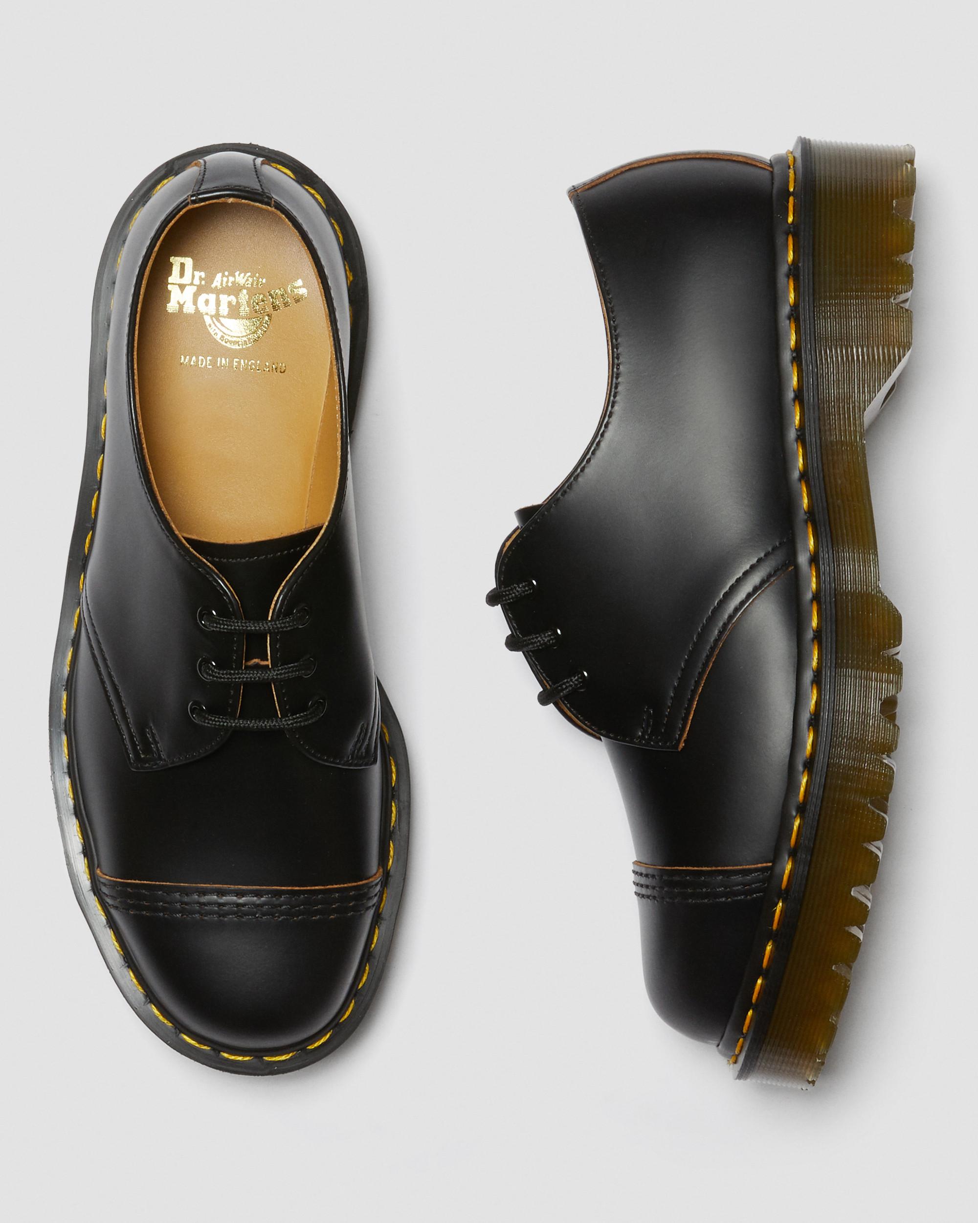 1461 Bex Made in England Toe Cap Oxford Shoes in BLACK | Dr. Martens™