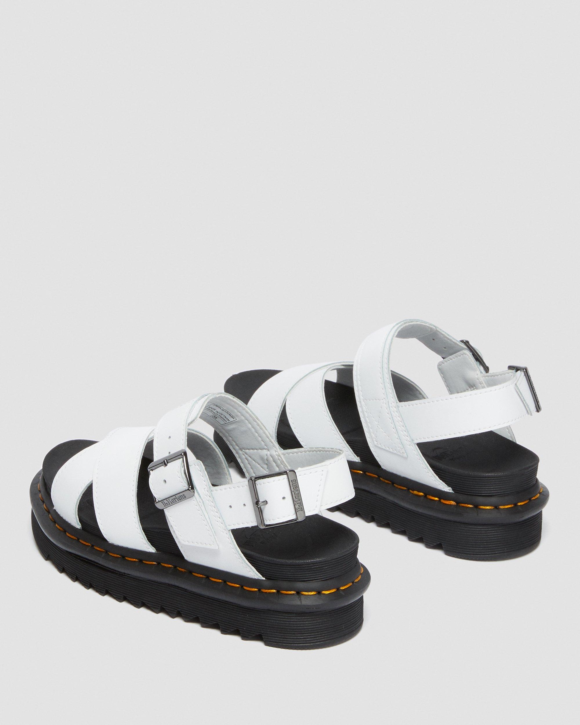 Voss II Hydro Leather Strap Sandals in White