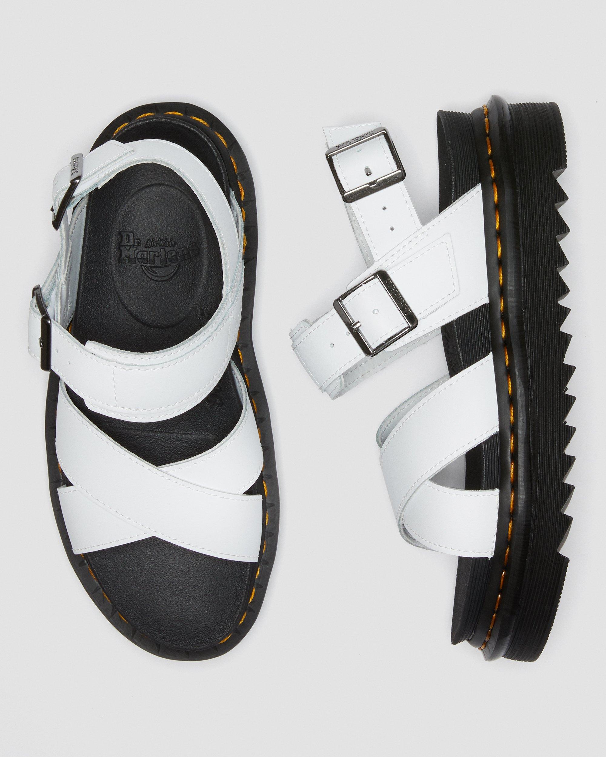Voss II Hydro Leather Strap Sandals in White