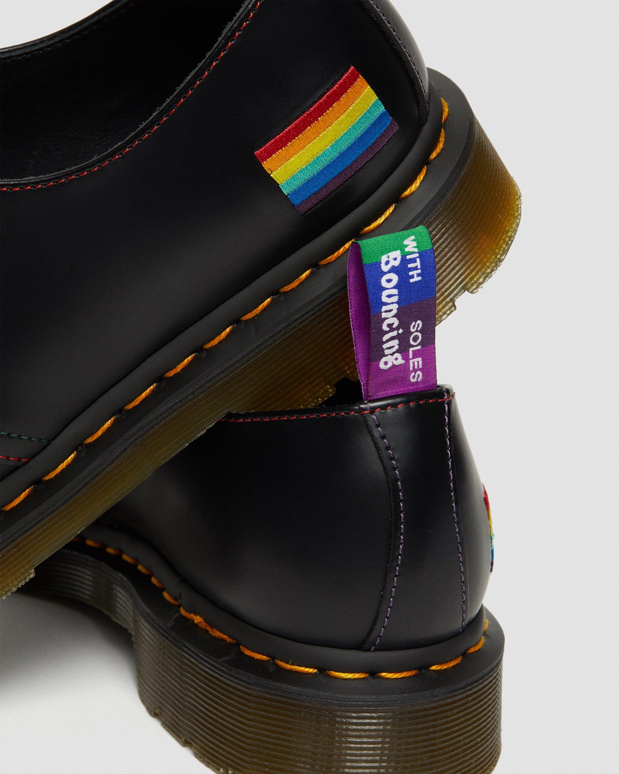 1461 For Pride Smooth Leather Oxford Shoes in BLACK | Dr. Martens™