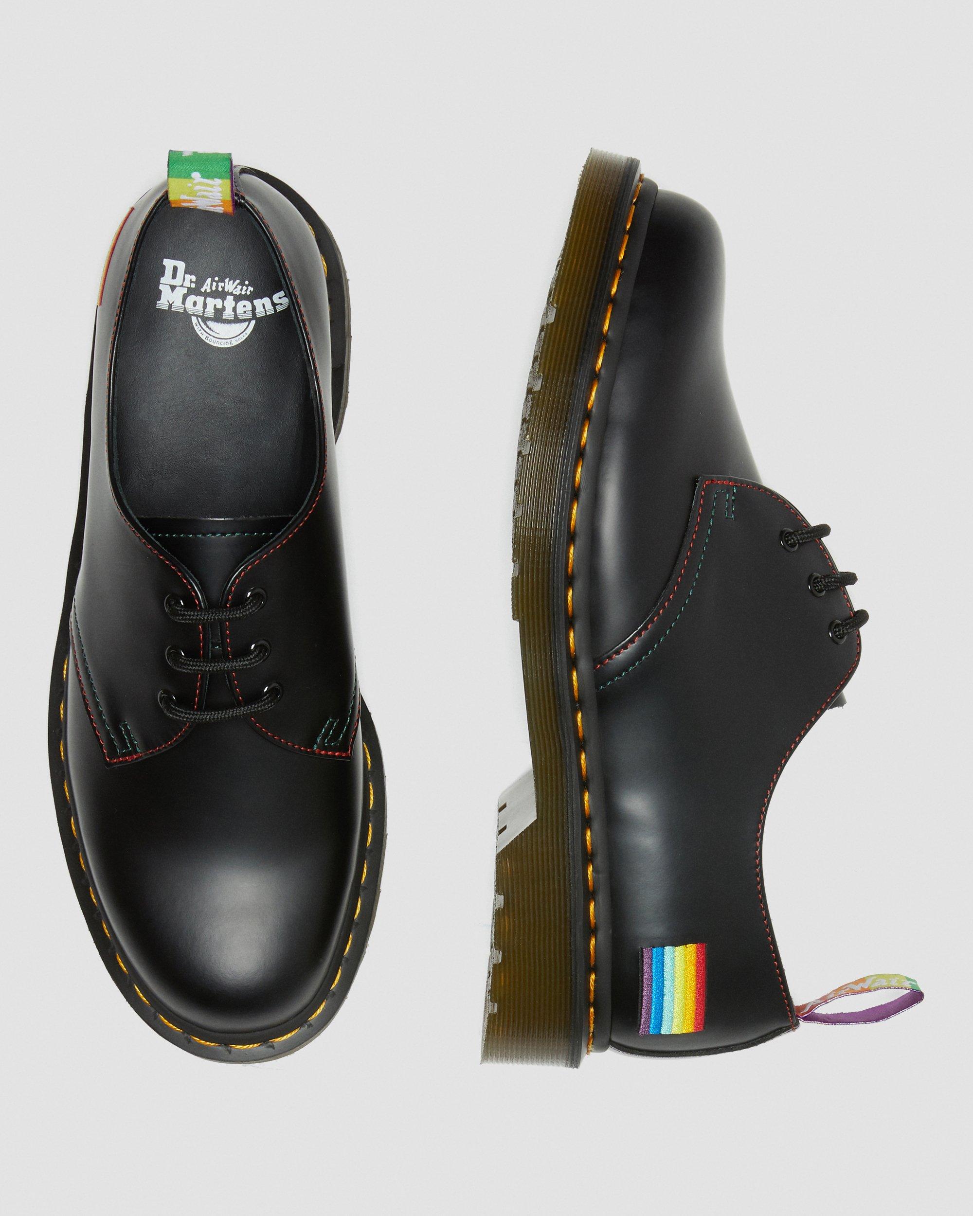1461 For Pride Smooth Leather Oxford Shoes in BLACK | Dr. Martens™