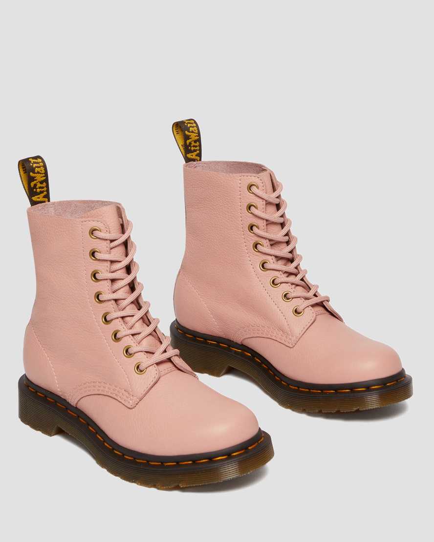1460 Pascal Viginia Leather Lace Up Boots Peach Beige1460 Pascal Virginia Leather Lace Up Boots Dr. Martens