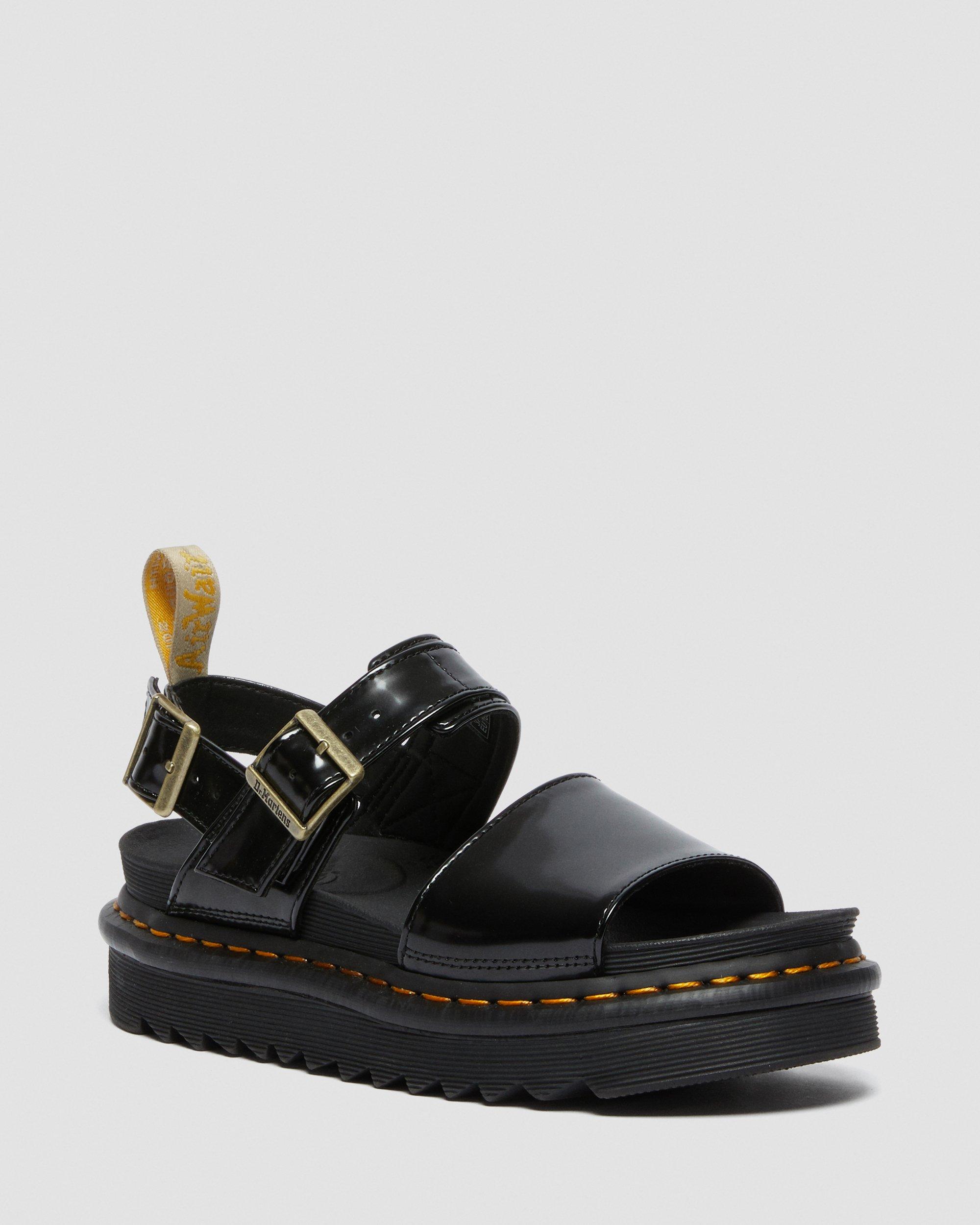 Vegan Voss Strap Sandals in Black Dr. Martens