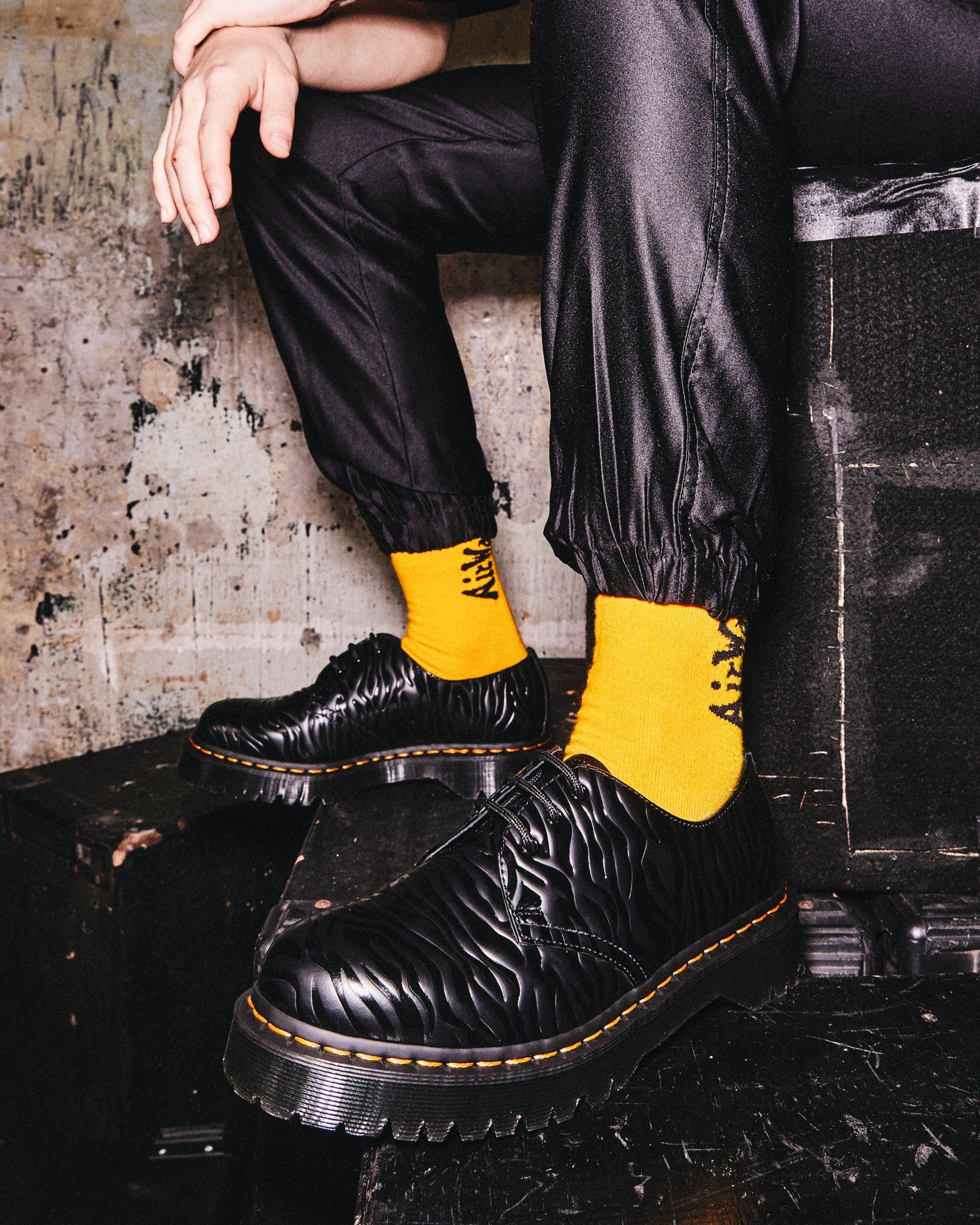 1461 Bex Zebra Emboss Leather Oxford Shoes in BLACK | Dr. Martens™