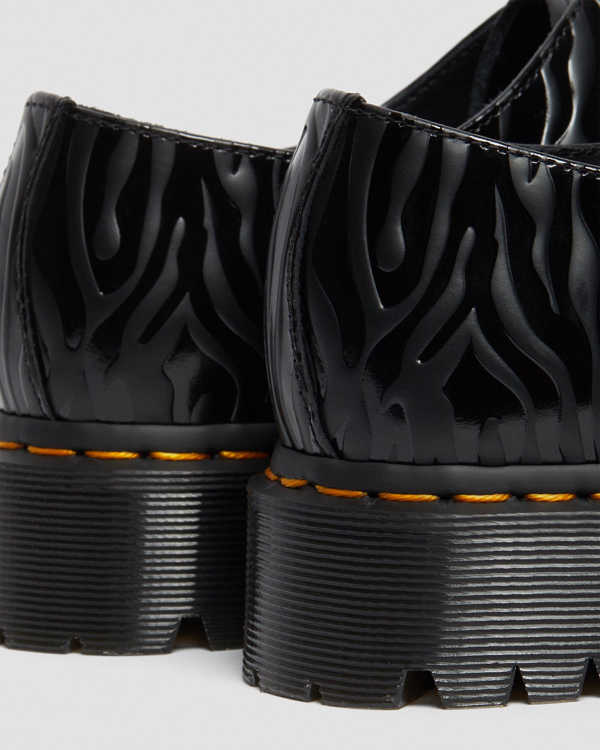 1461 Bex Zebra Emboss Leather Oxford Shoes in BLACK | Dr. Martens™