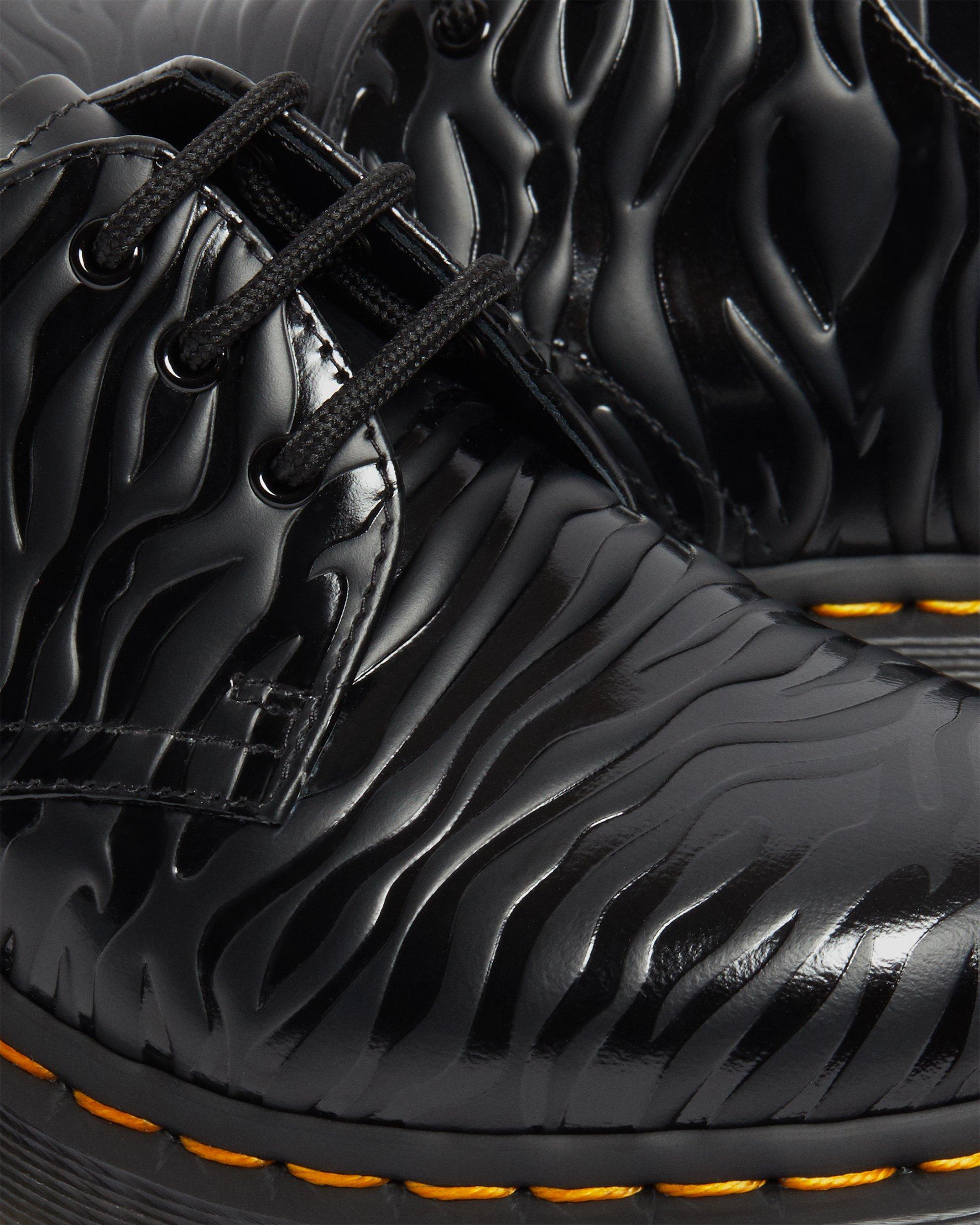 1461 Zebra Emboss Smooth Leather Oxford Shoes in BLACK | Dr. Martens™