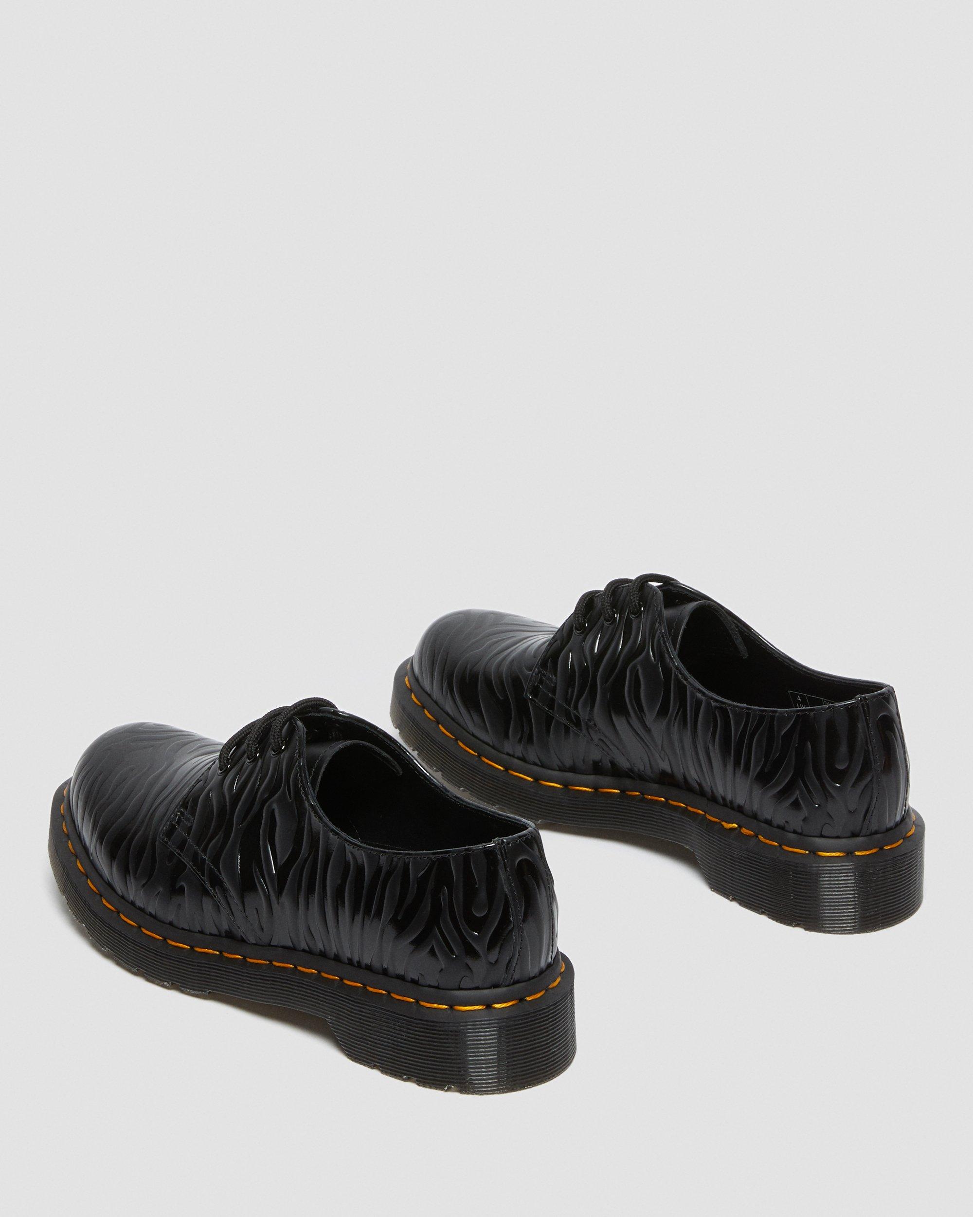 1461 Zebra Emboss Smooth Leather Shoes in BLACK | Dr. Martens™