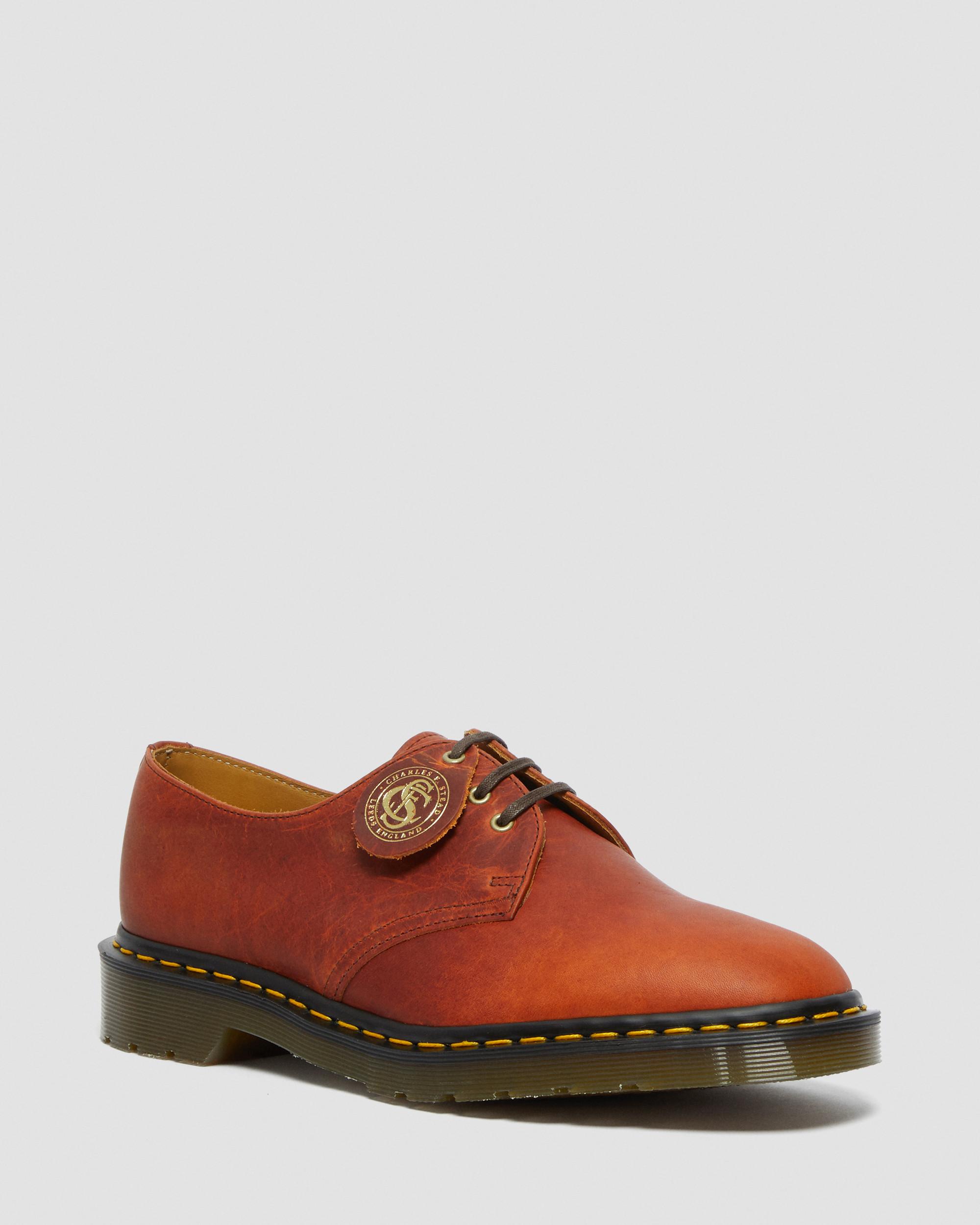1461 Made in England Classic Oil Leather Oxford Shoes in DARK TAN