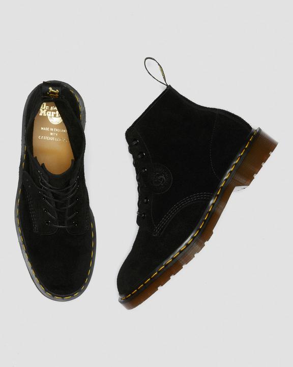 101 Made in England Suede Ankle Boots in Black | Dr. Martens 101 Made in England Suede Ankle Boots in Black | Dr. Martens