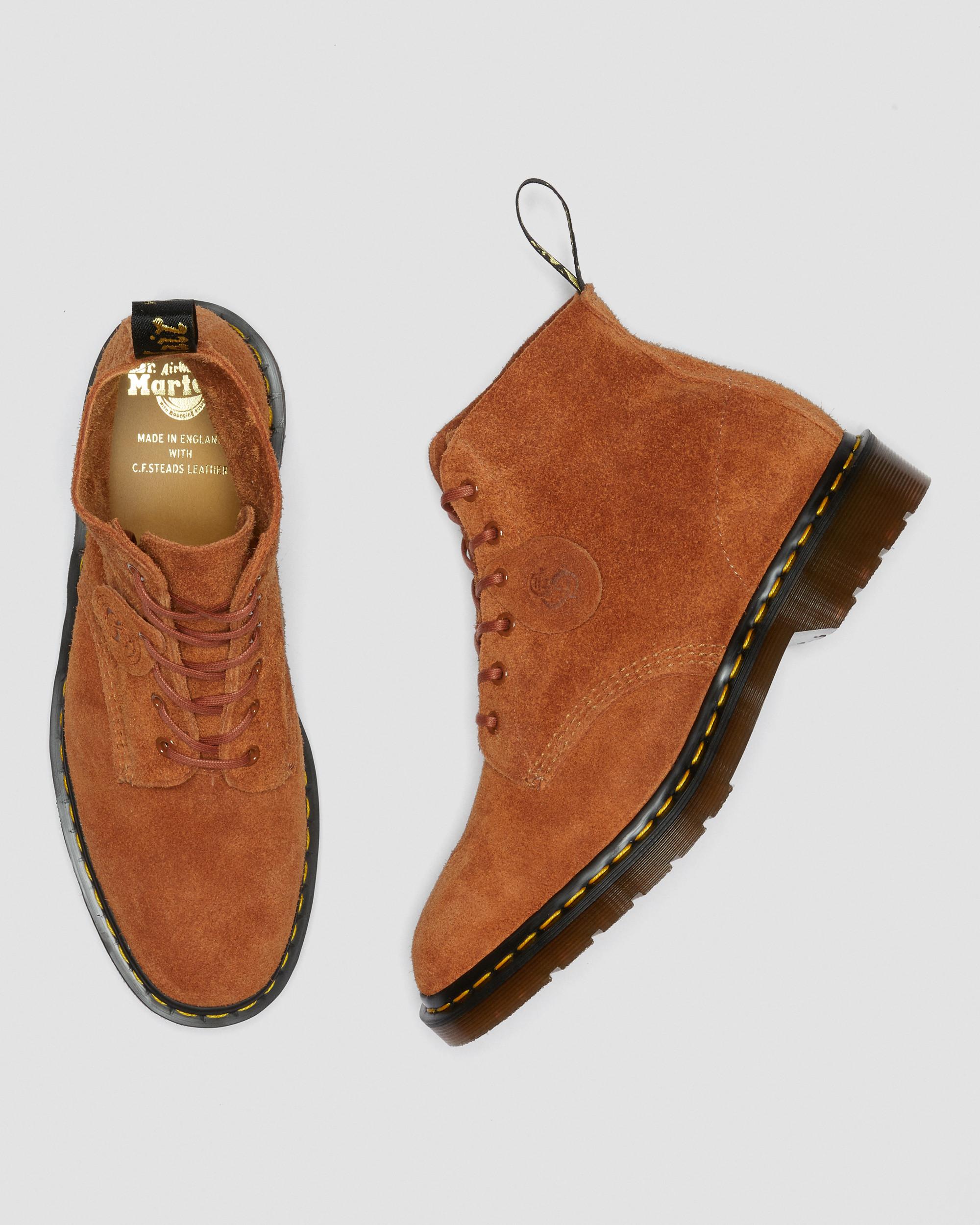 101 Made in England Suede Ankle Boots in TAN RUST | Dr. Martens™