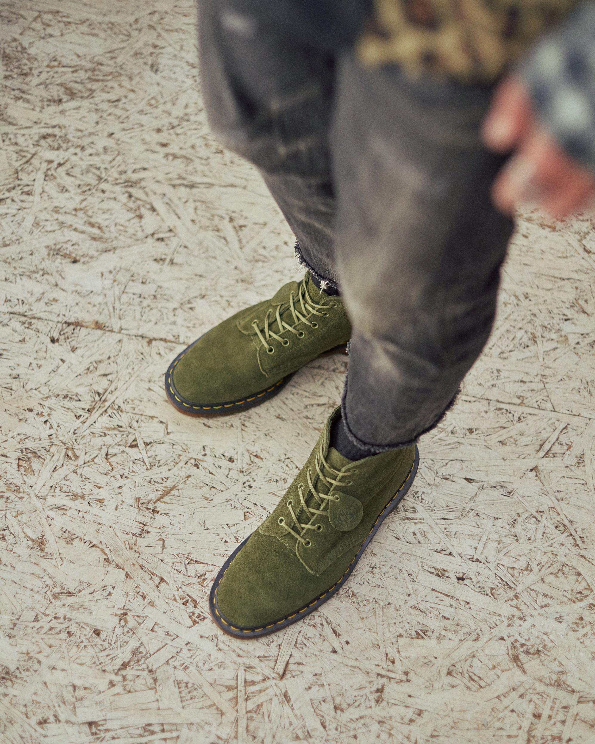 101 Made in England Suede Ankle Boots in ARMY GREEN | Dr. Martens™