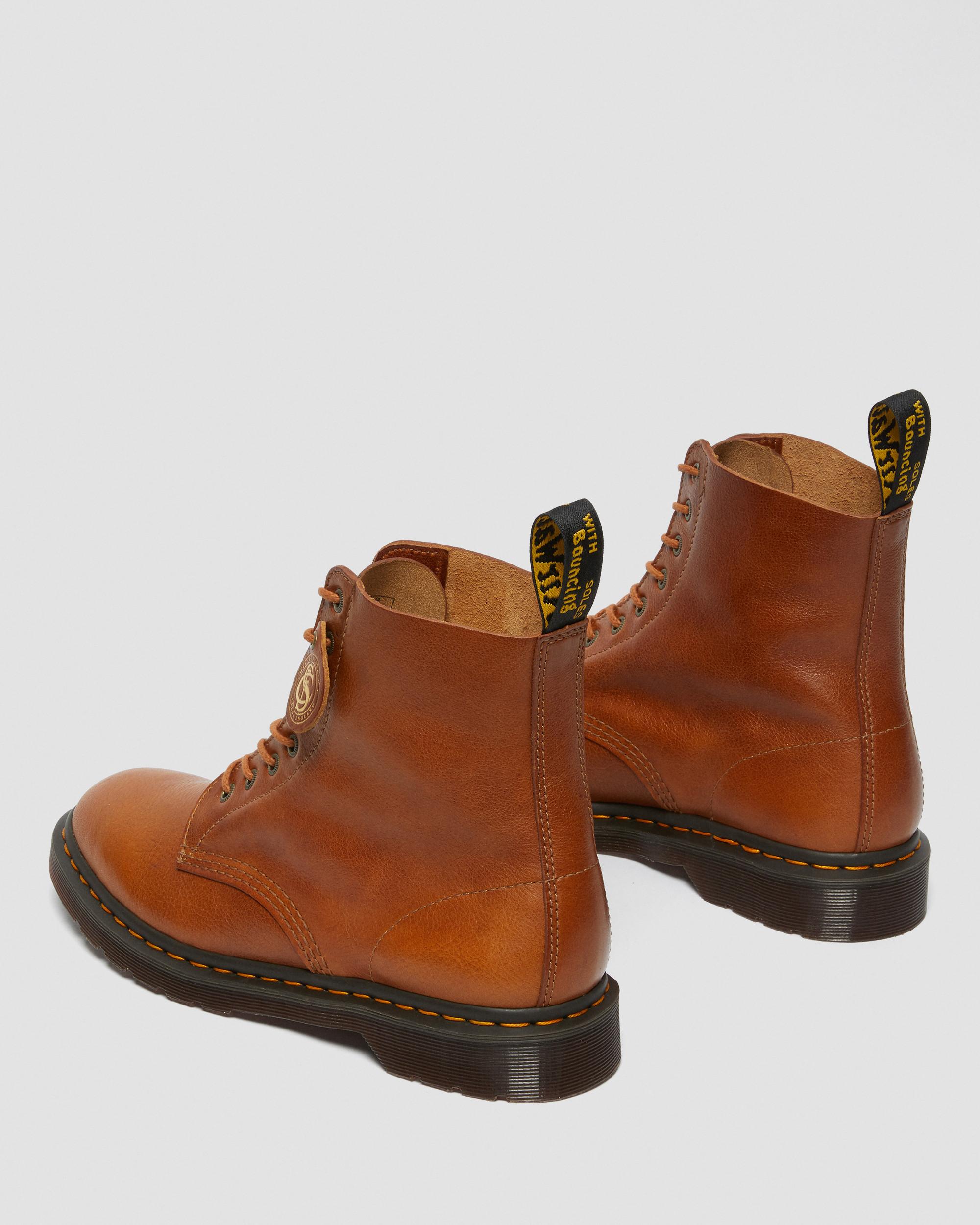 1460 Pascal Leather Ankle Boots in Brown Martens