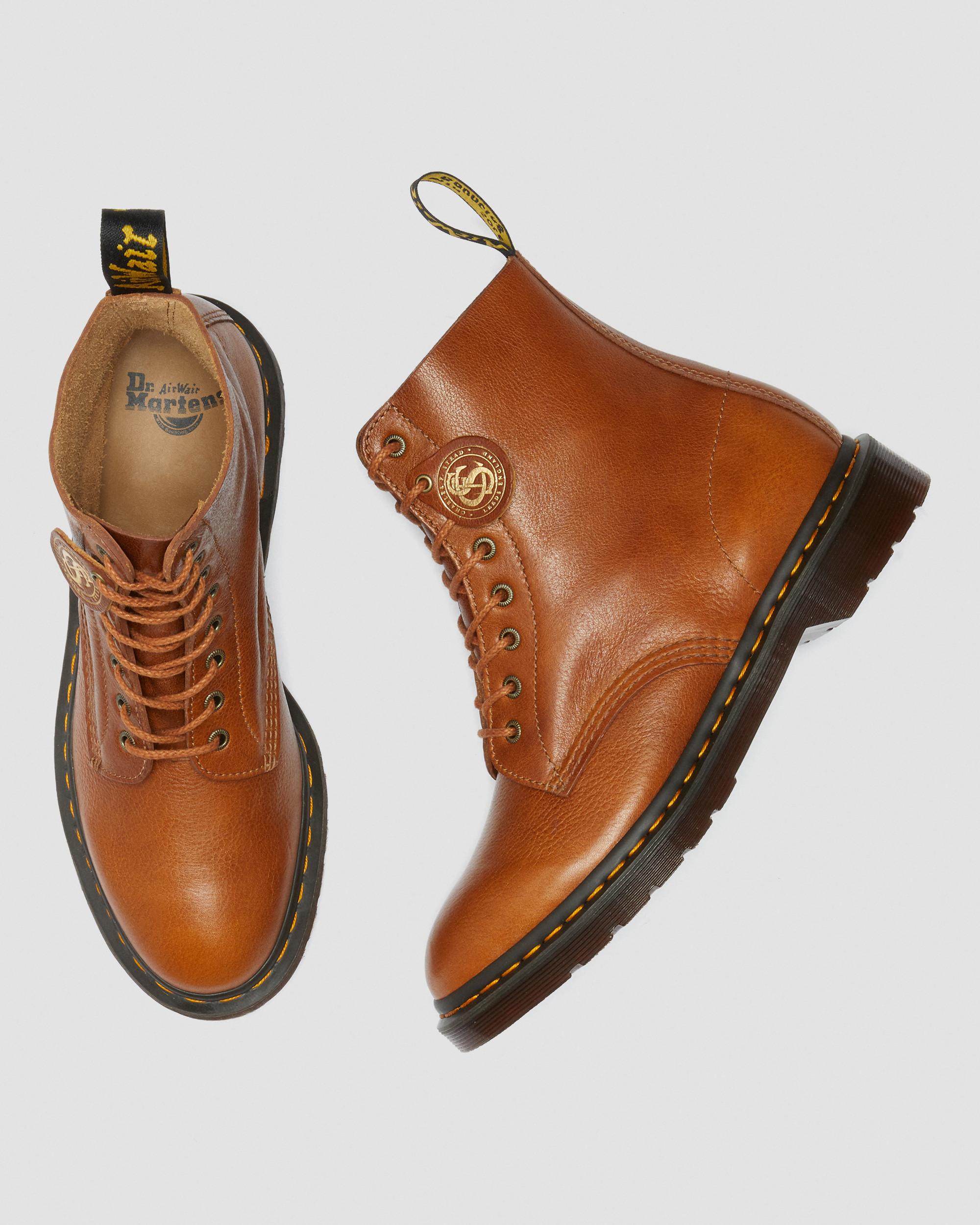 1460 Pascal Leather Ankle Boots in Brown Martens