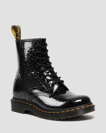 1460 Leopard Emboss Patent Leather Boots