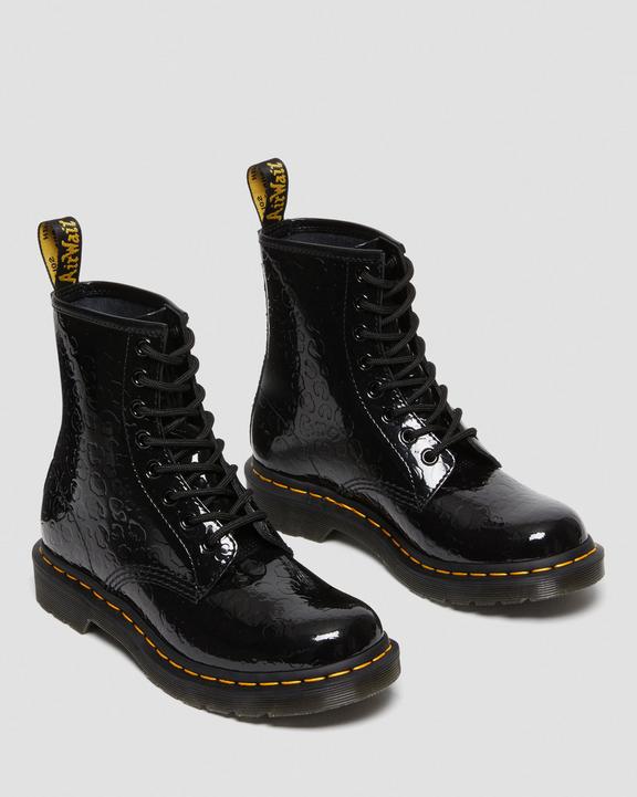 1460 W1460 Leopard Emboss Patent Leather Boots Dr. Martens