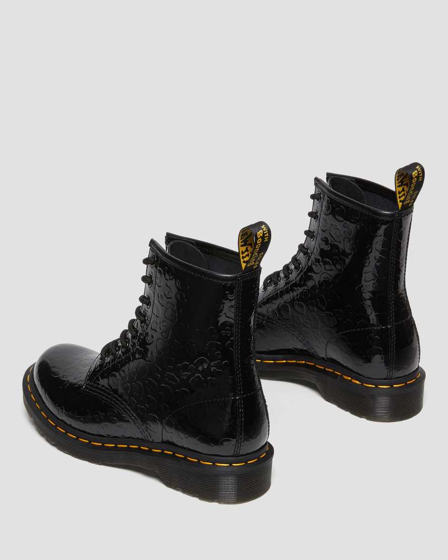 1460 W1460 Leopard Emboss Patent Leather Boots Dr. Martens