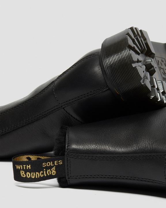 Barton Shearling Lined Black Leather Ankle BootsBoots Barton en Cuir Doublées de Peau Lainée Dr. Martens