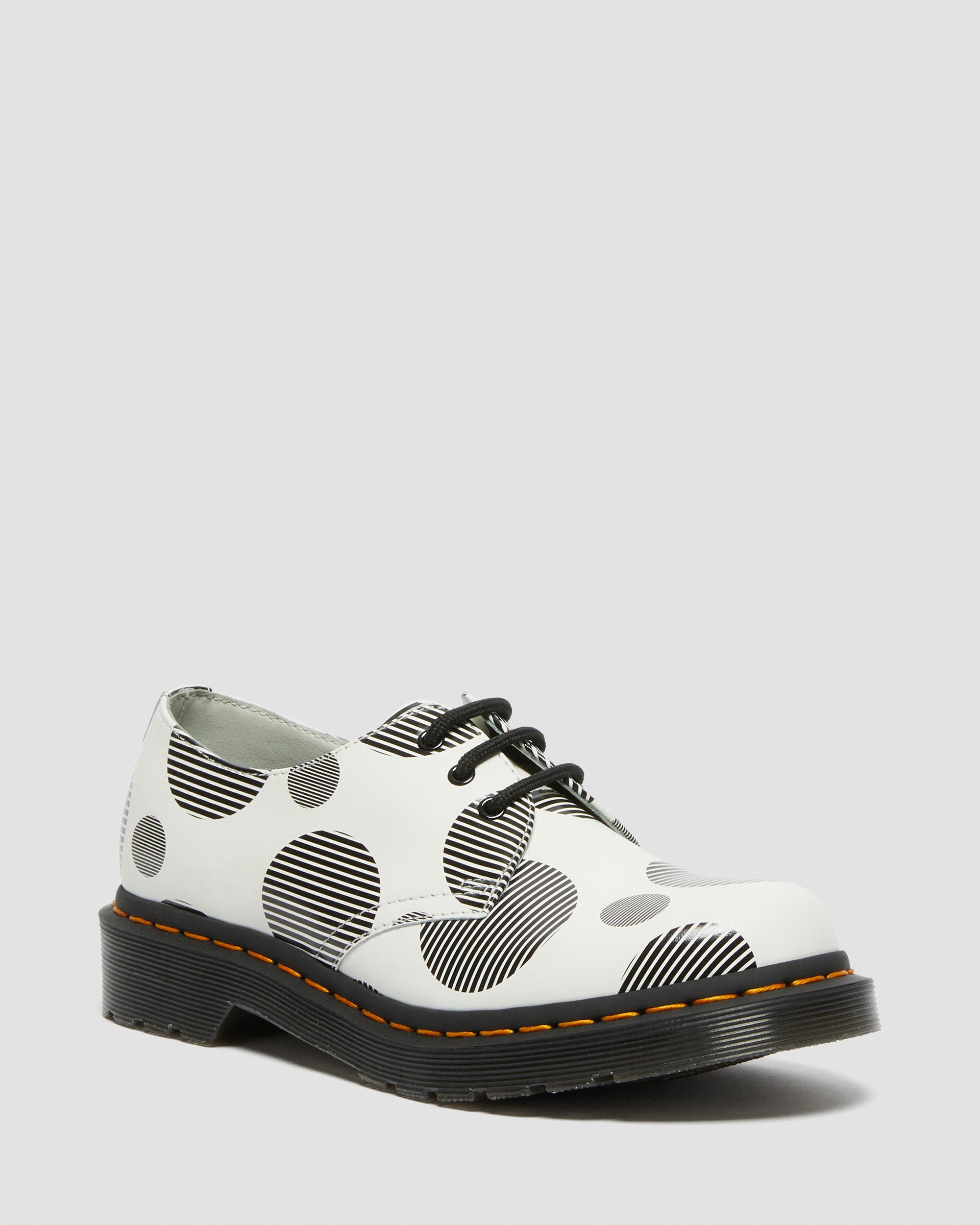 1461 Polka Dot Smooth Leather Shoes in WHITE+BLACK | Dr. Martens™