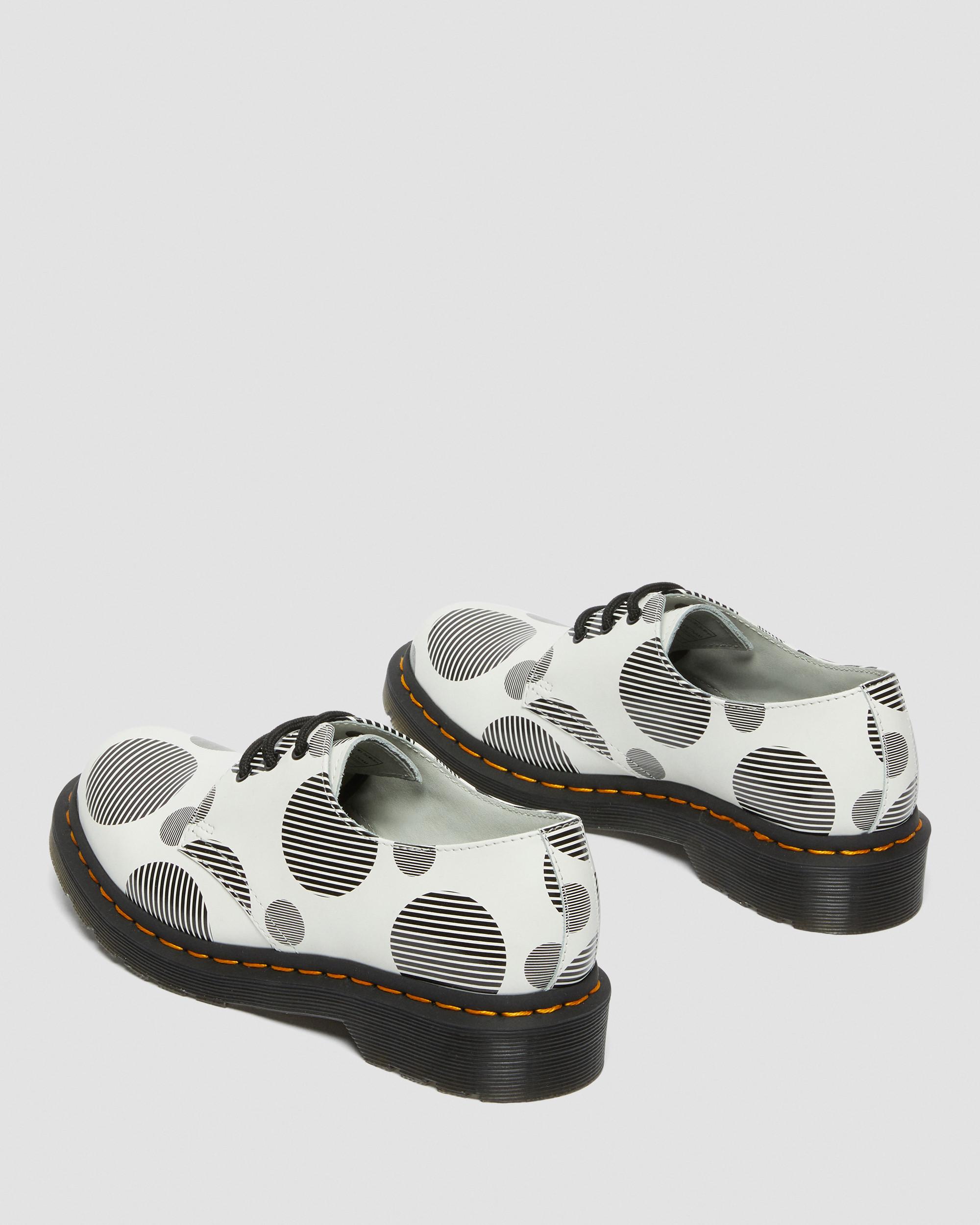 1461 Women's Polka Dot Smooth Leather Oxford Shoes in White | Dr 