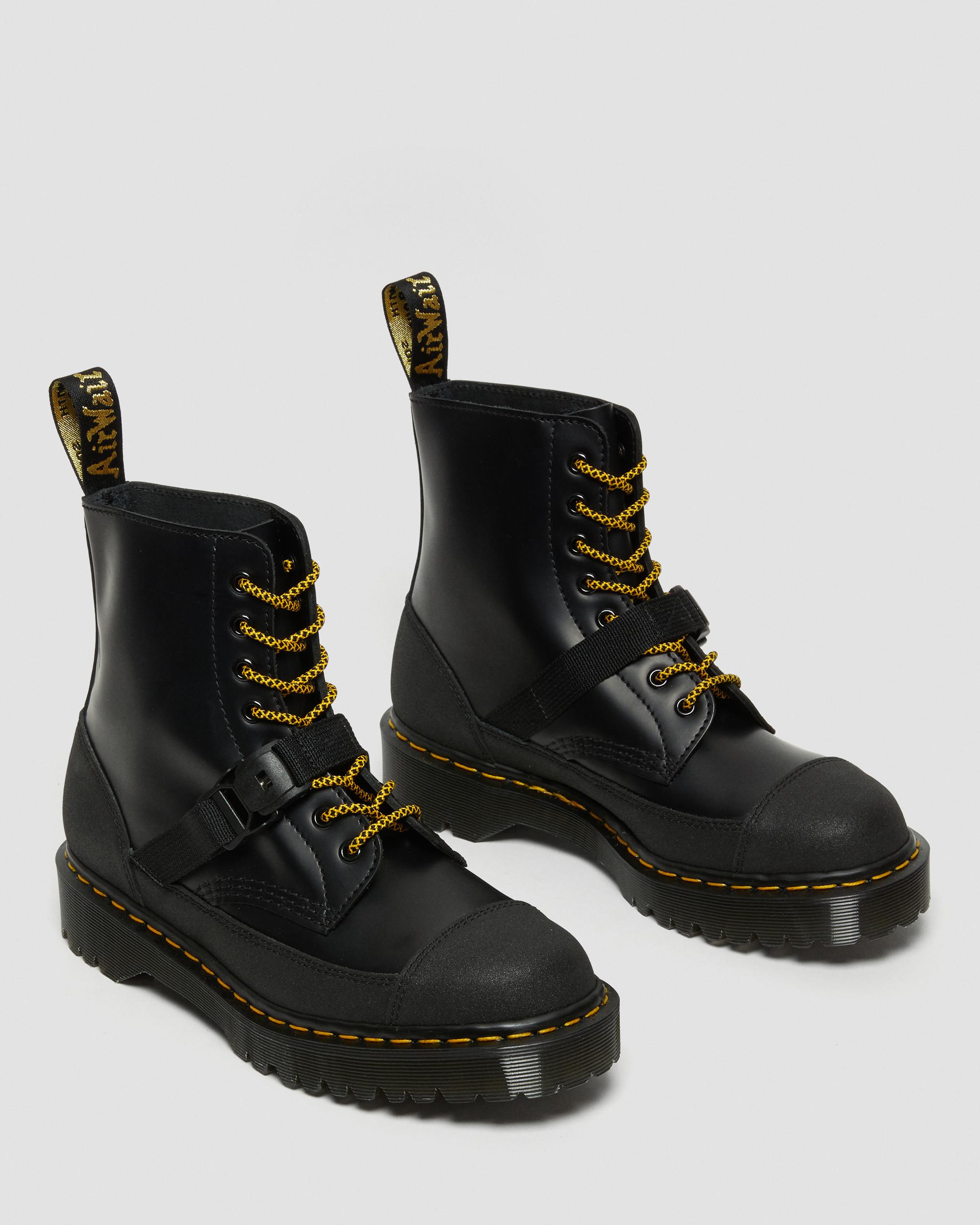 1460 Bex Tech Made in England Leather Lace Up Boots in BLACK | Dr