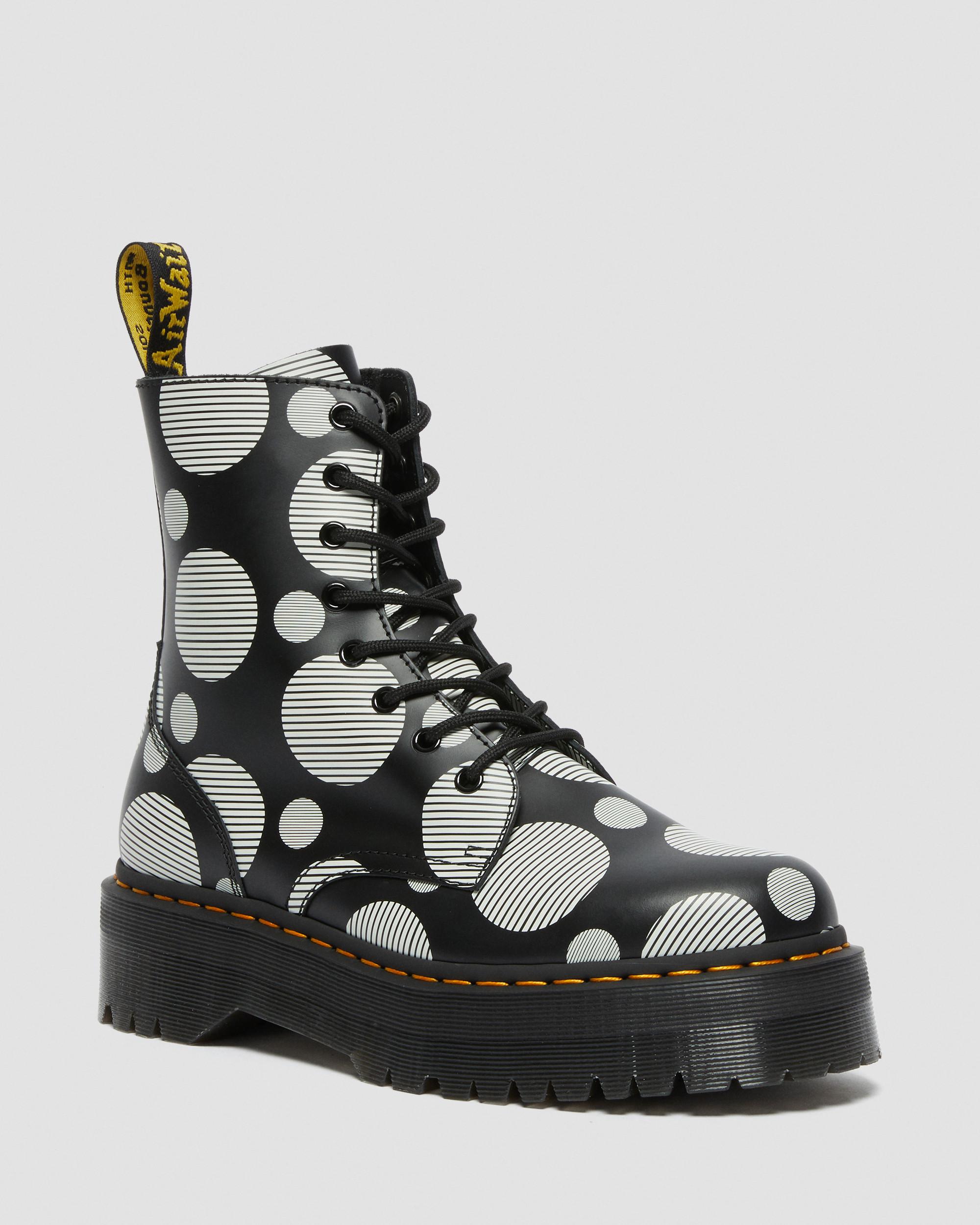 DR MARTENS Jadon Boot Polka Dot Smooth Leather Platforms