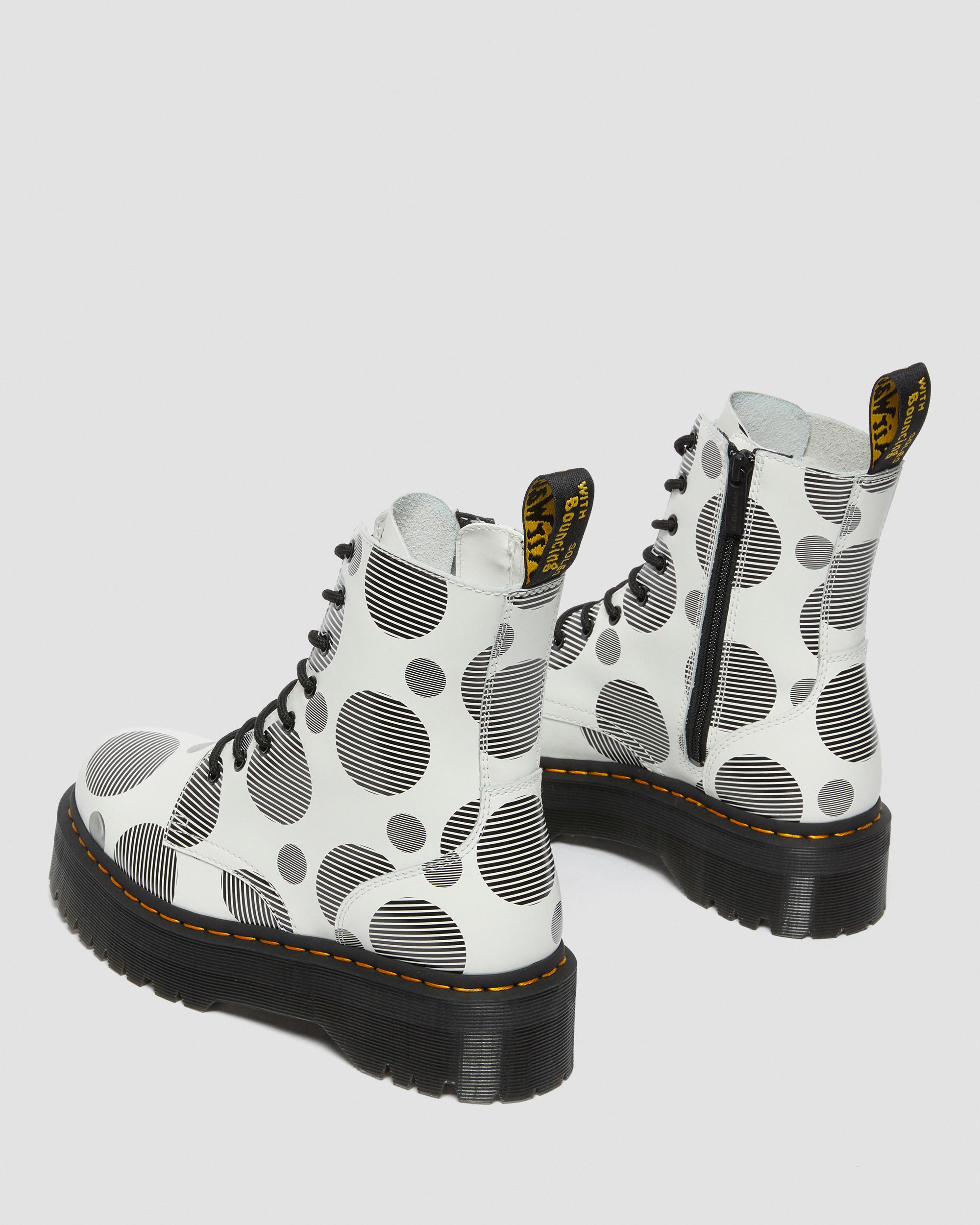 Dr Doc Martens Jadon Polka Dot Smooth Leather Platform Boots Men's 5 ...