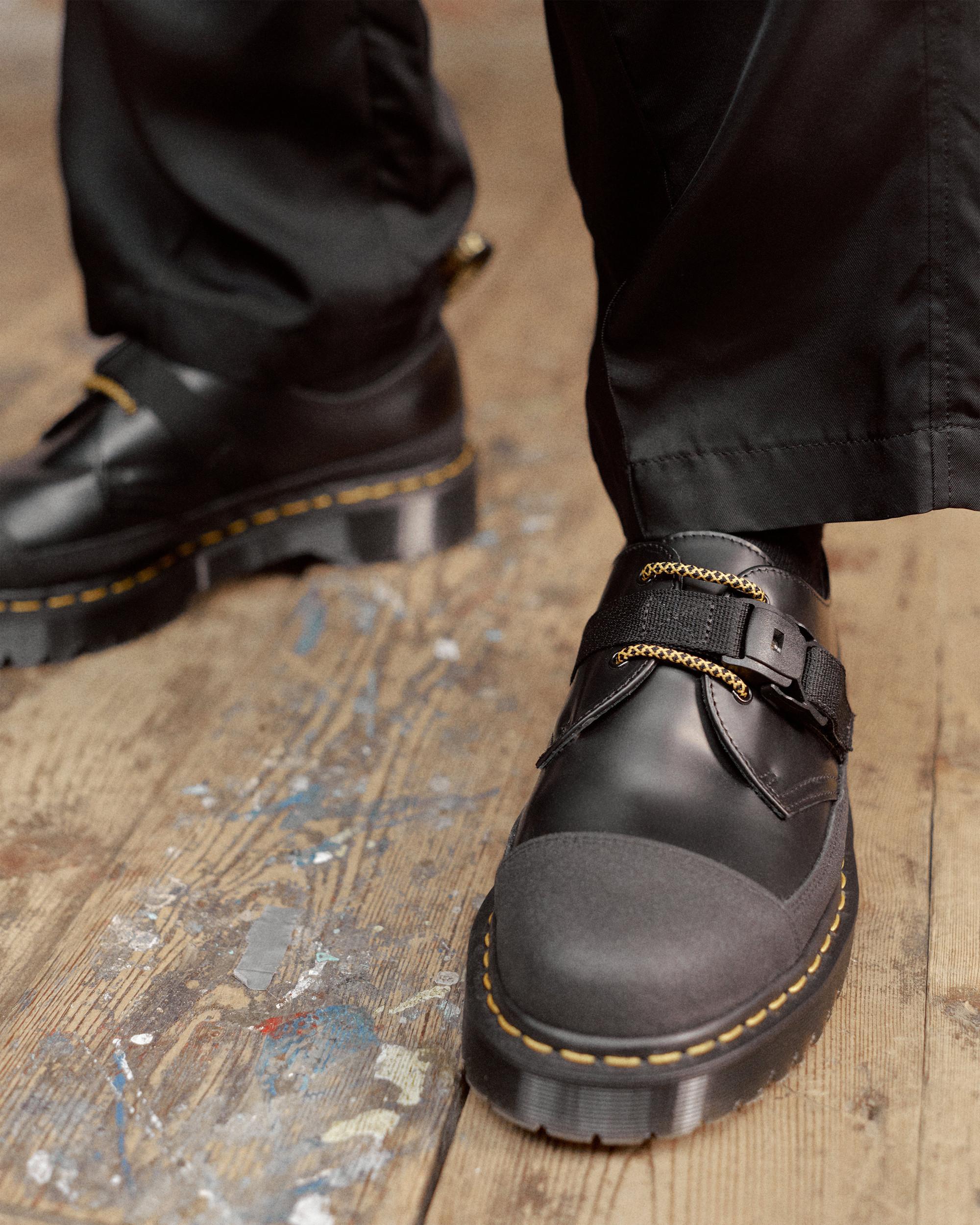 1461 Made In England Bex Tech Smooth Leather Oxford Shoes in BLACK