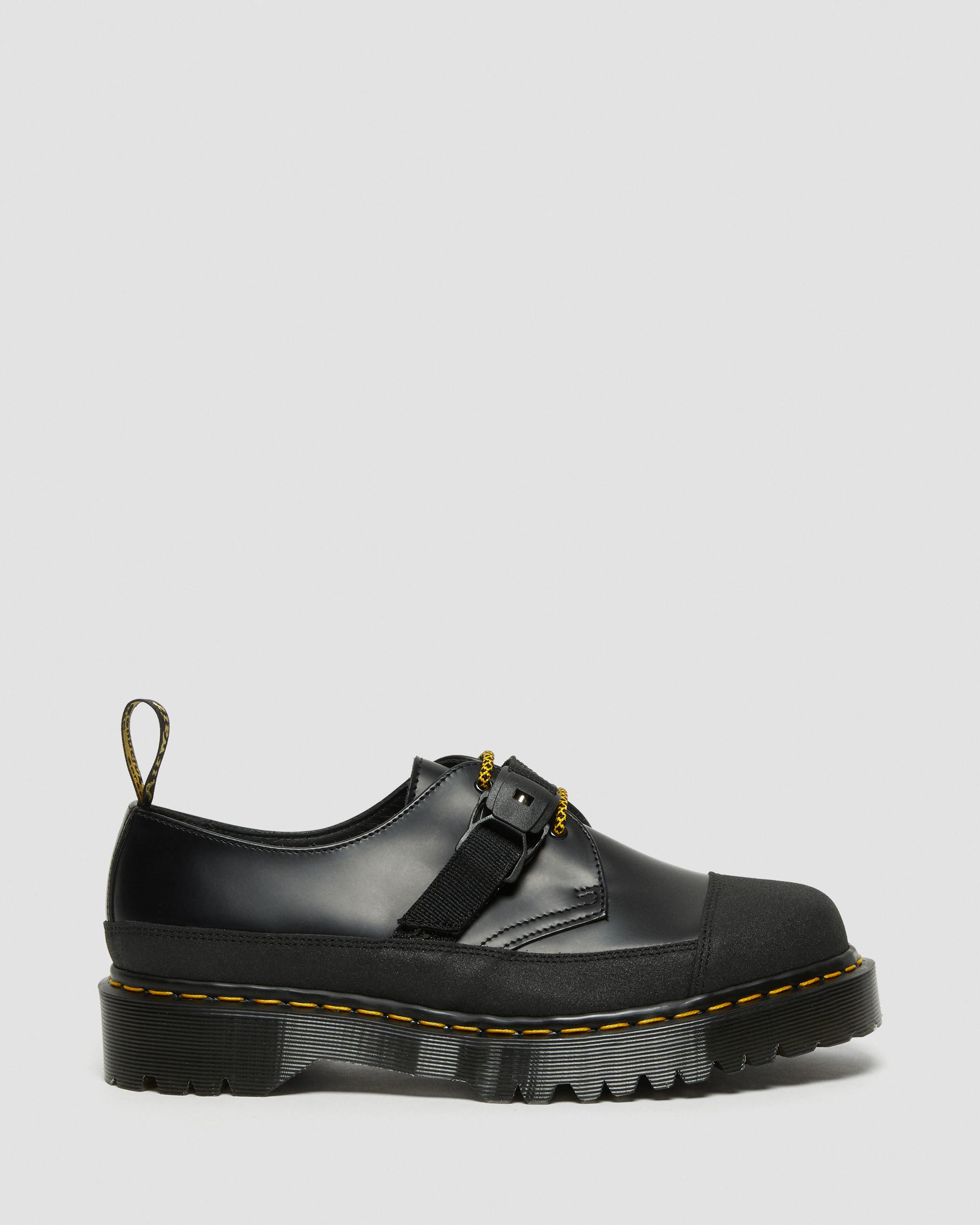 1461 Made In England Bex Tech Smooth Leather Oxford Shoes in BLACK