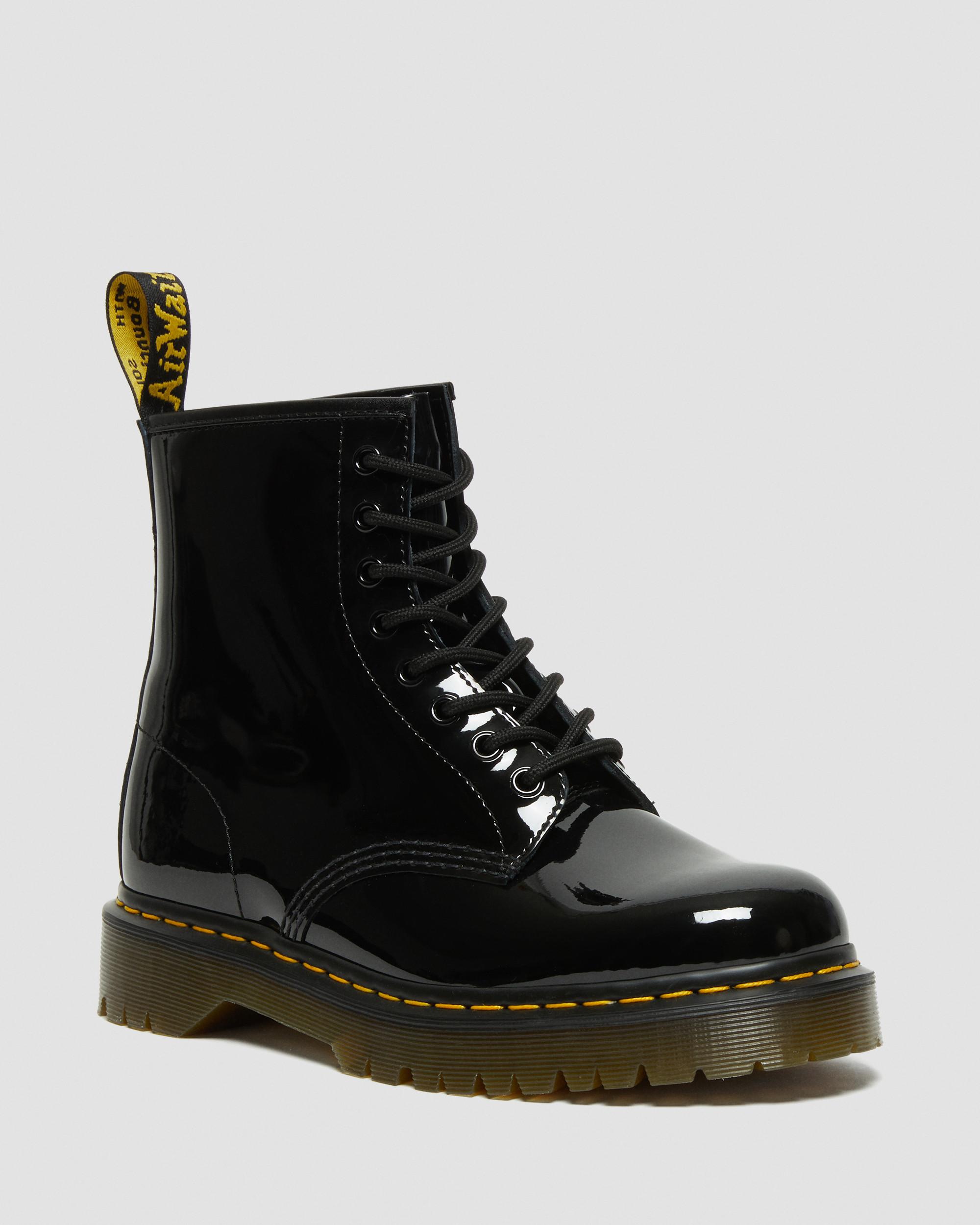 1460 Bex Patent Leather Lace Up Boots in BLACK | Dr. Martens™